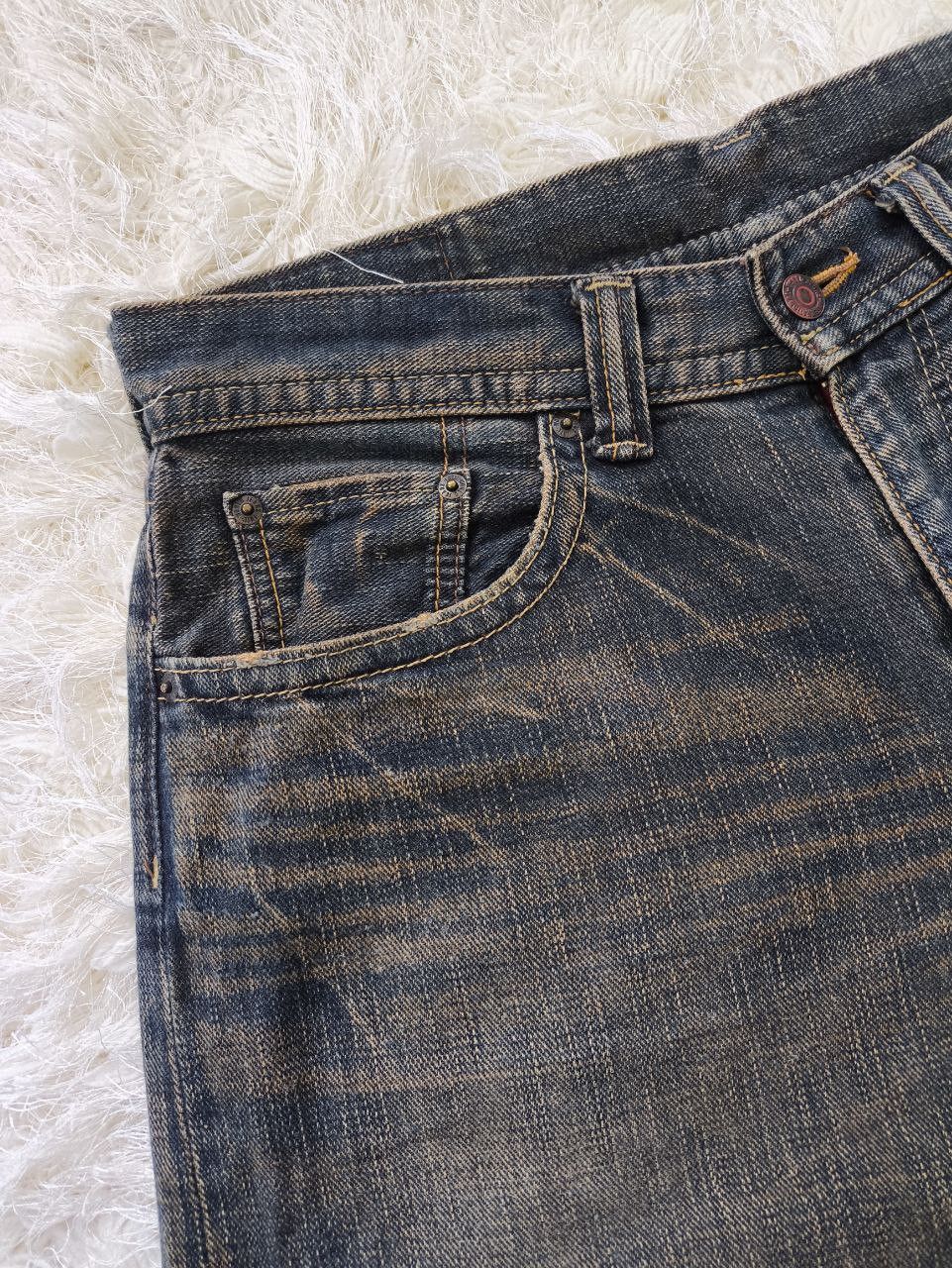 Big John GL HEART by Big John Flared Faded Gold Clawmark Denim Jeans Size US 36 / EU 52 - 5 Thumbnail