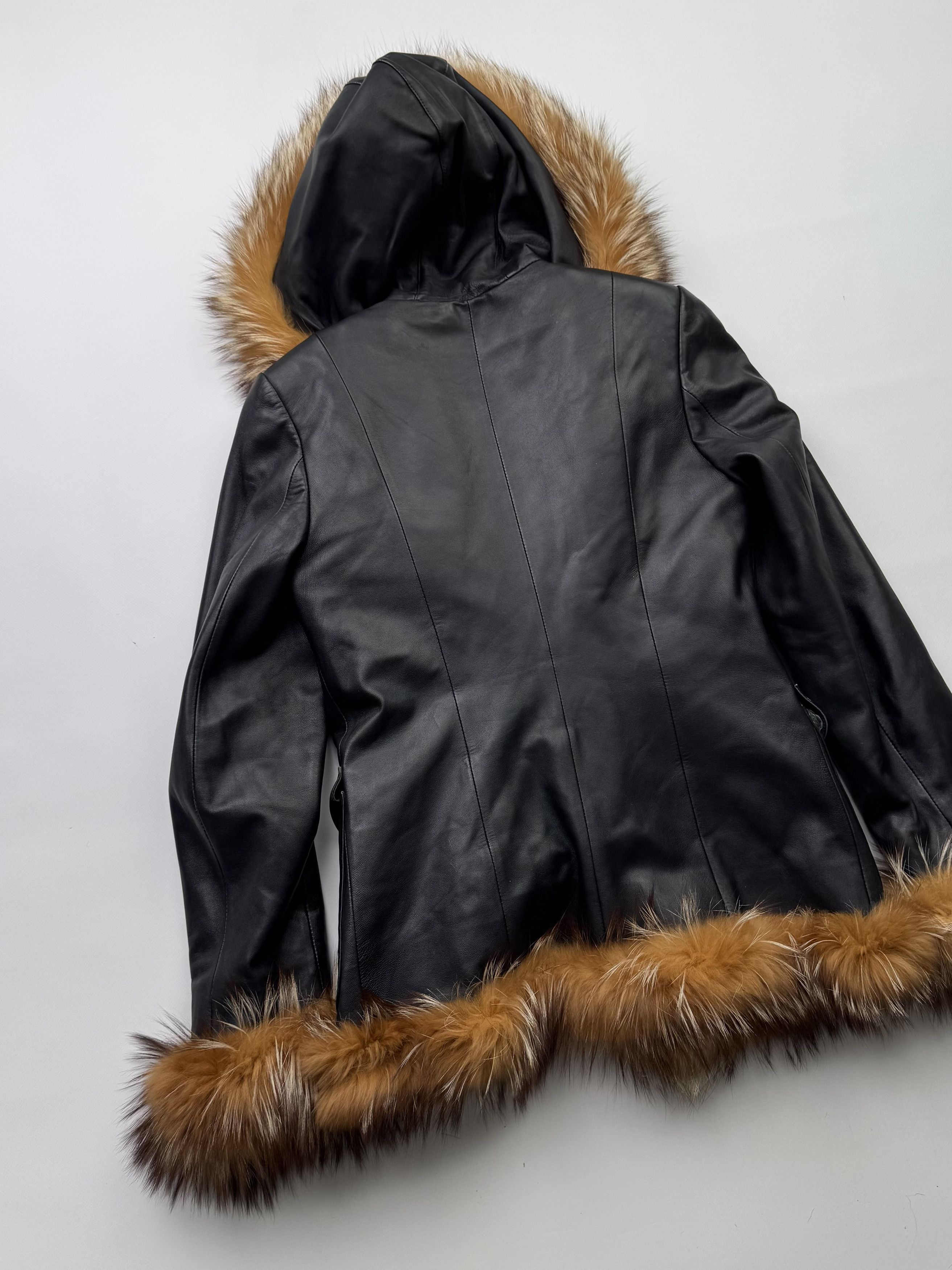 Japanese Brand Vintage Leather Jacket With Real Fur Details B703(V69)E2 Size M / US 6-8 / IT 42-44 - 8 Thumbnail