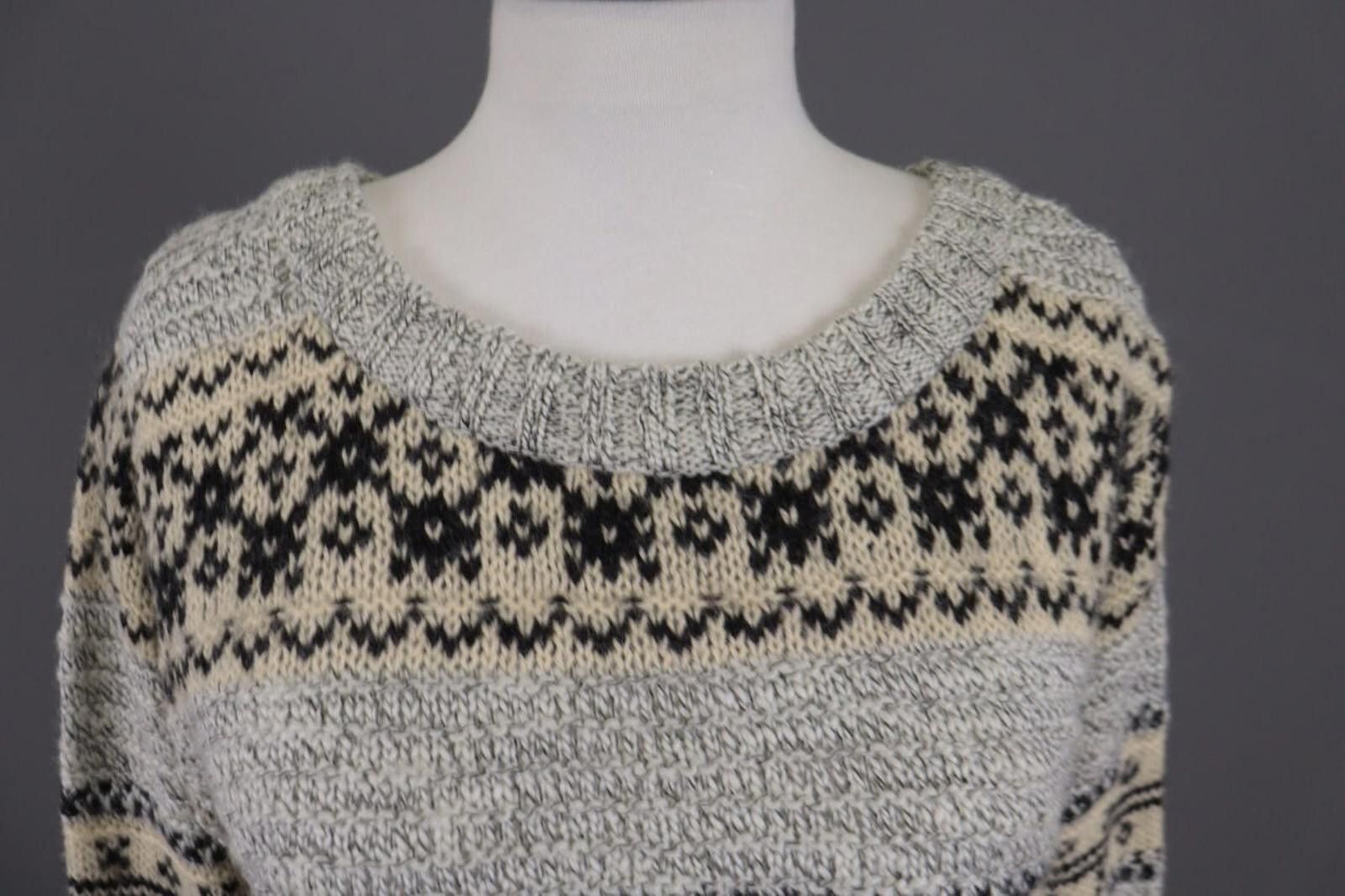 Napapijri Napapijri Gray Fair Isle Wool Knit Jumper Sweater Size M Size M / US 6-8 / IT 42-44 - 4 Thumbnail