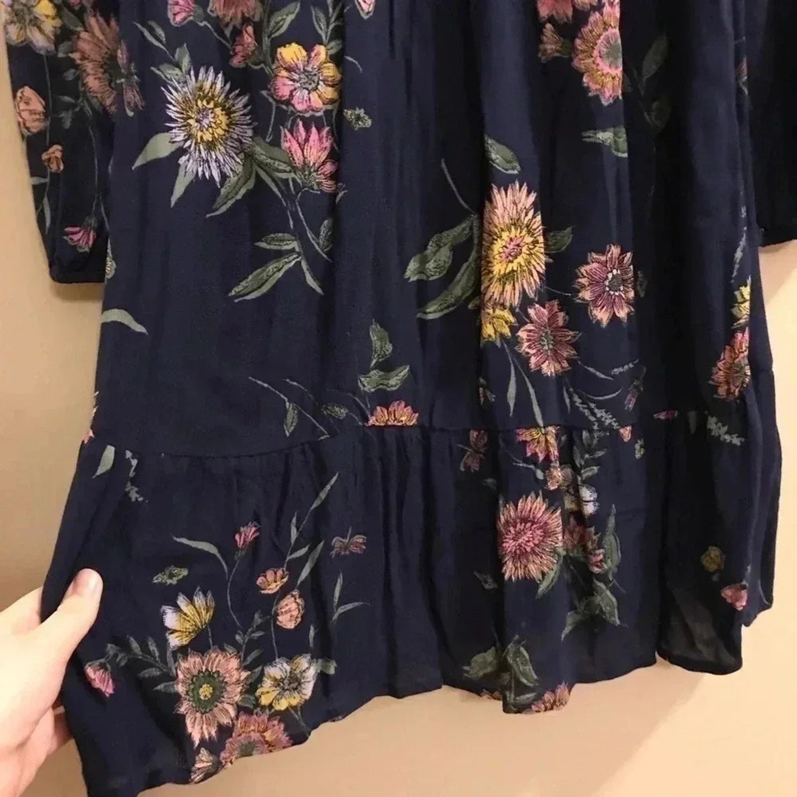 Old Navy Old Navy Floral Dress Blue NWT Sz XS Long Sleeves Boho Tunic Size XS / US 0-2 / IT 36-38 - 5 Thumbnail