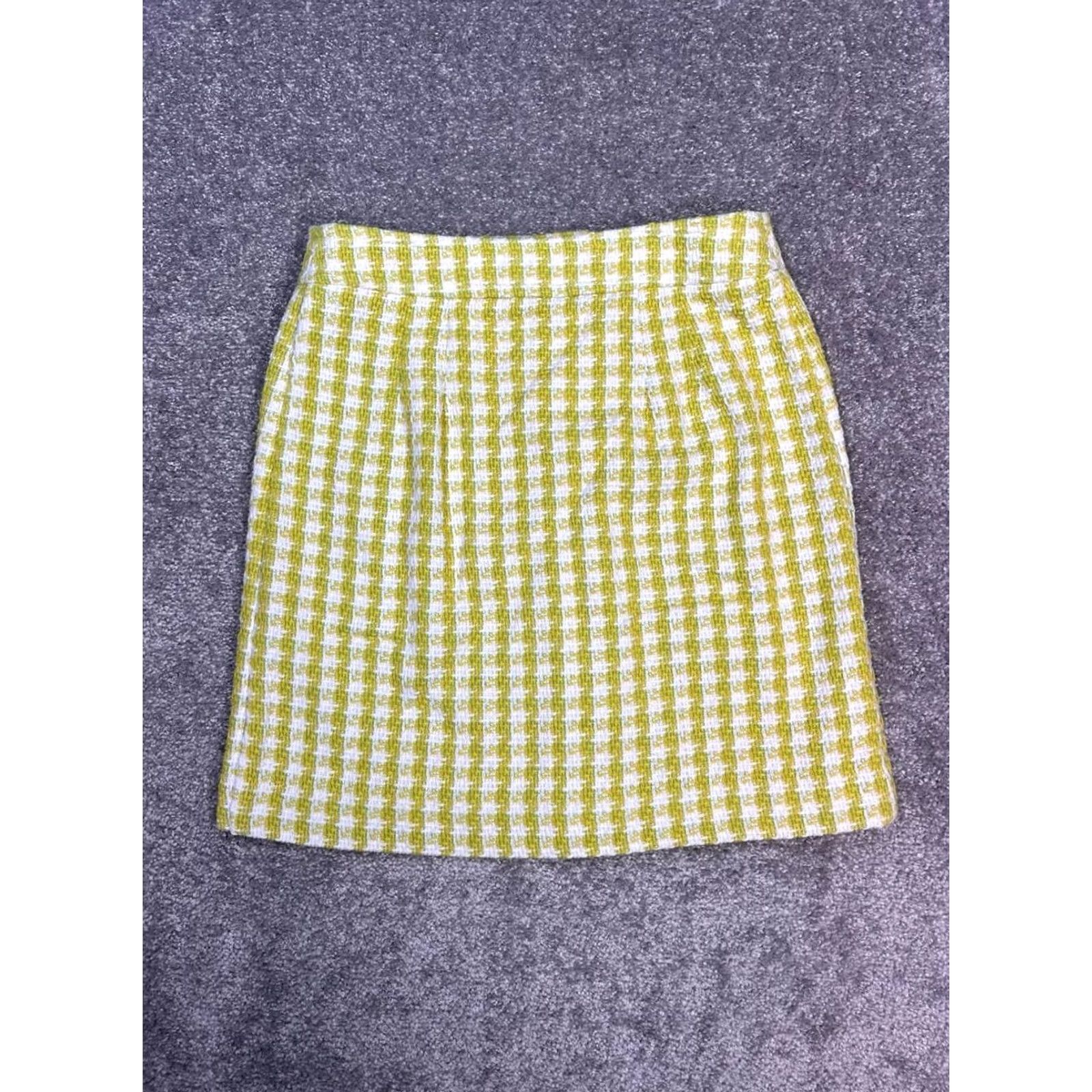 Talbots Talbots Skirt Womens 2P Mini Petite Multicolor Tweed Gingham Cotton Button Front Size 26" / US 2 / IT 38 - 2 Thumbnail