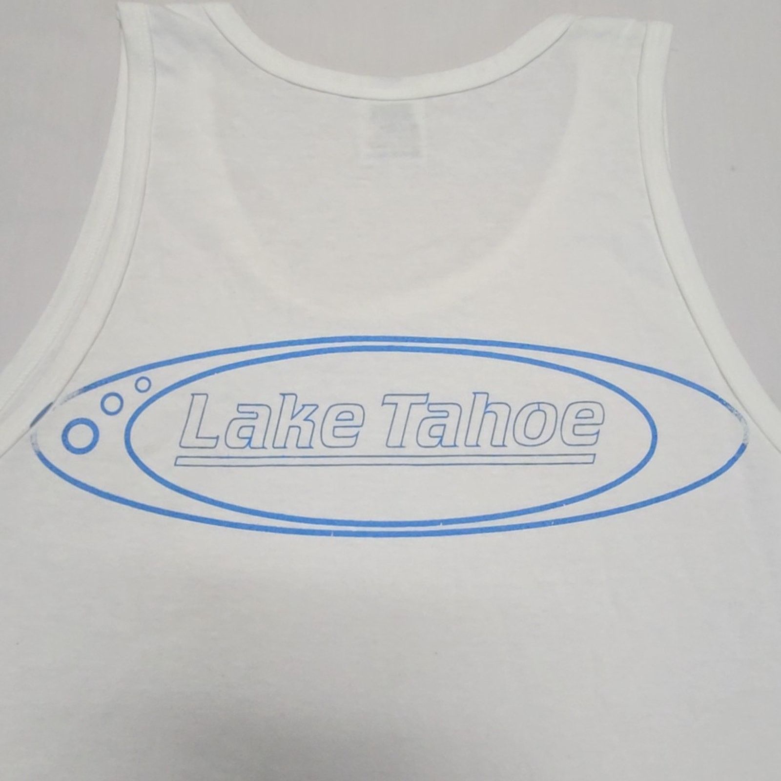 Anvil Vintage Lake Tahoe Tank Top Large White Graphic Tee Size US L / EU 52-54 / 3 - 2 Thumbnail