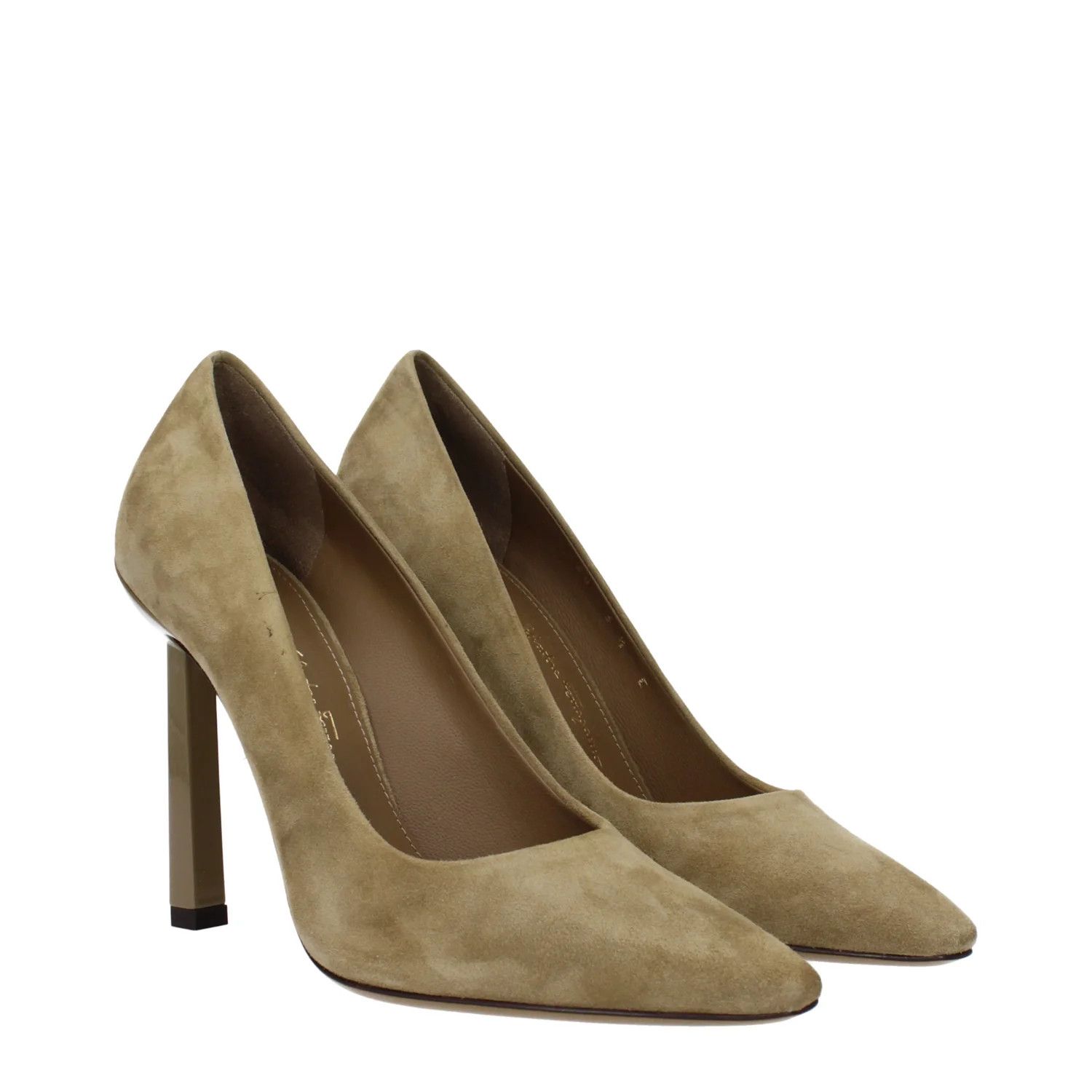 Salvatore Ferragamo ob1o1e1224 Suede Pumps in Green Size US 7 / IT 37 - 2 Thumbnail