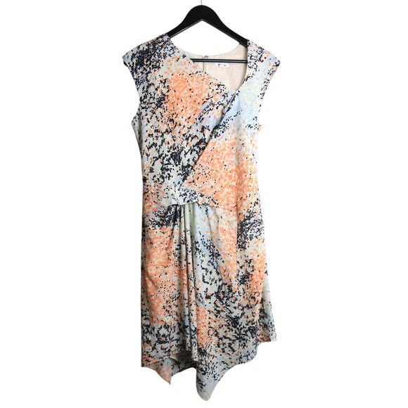 Helmut Lang Helmut Lang Abstract Print Flutter Front Multicolor Dress Size XS / US 0-2 / IT 36-38 - 1 Thumbnail