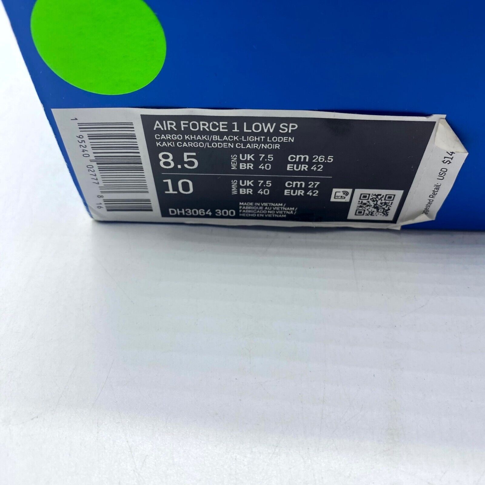 Nike Undefeated Nike Air Force 1 Low SP Ballistic DH3064-300 NEW Size US 8.5 / EU 41-42 - 9 Thumbnail