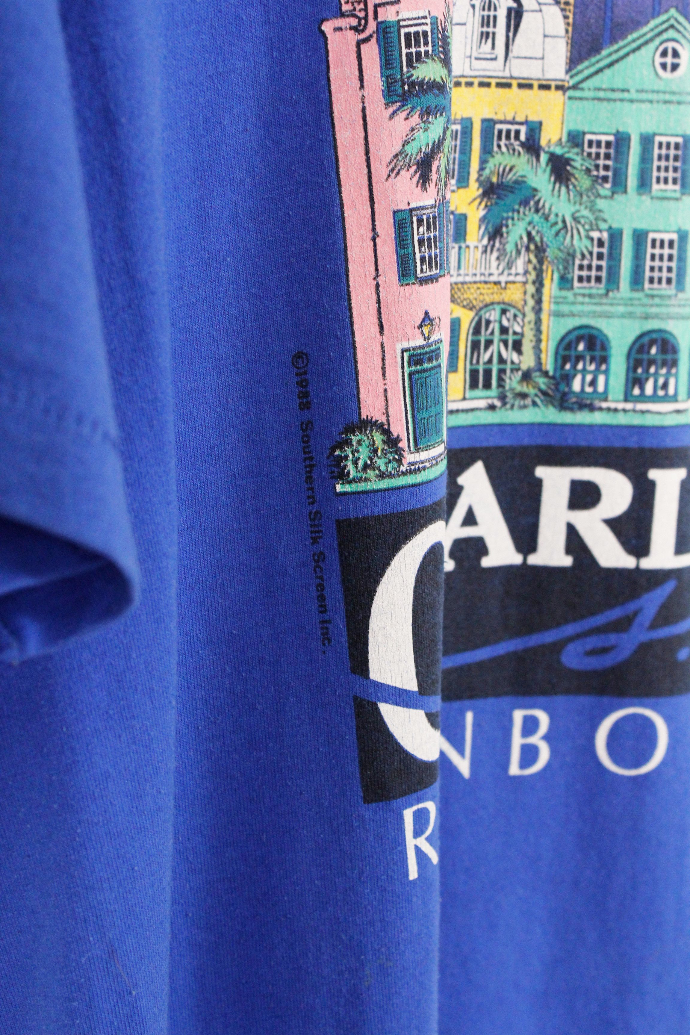 Rainbow × Vintage Vintage 1988 Charleston Rainbow Row Graphic Tee 80s Size US L / EU 52-54 / 3 - 3 Thumbnail