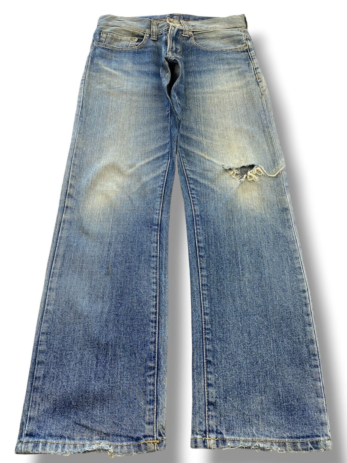 Japanese Brand Japanese Brand Faded Wash Ripped Style Straight Leg Jeans Size US 30 / EU 46 - 1 Thumbnail