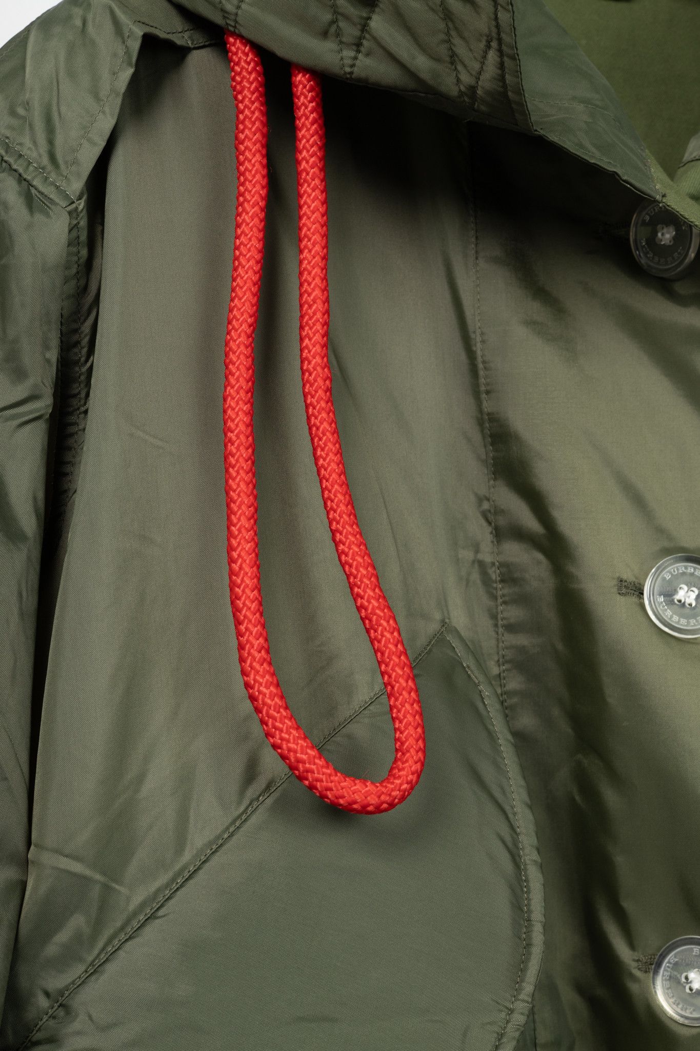 Burberry Burberry Green Tape Detail Showerproof Hooded Parka Size XS / US 0-2 / IT 36-38 - 5 Thumbnail