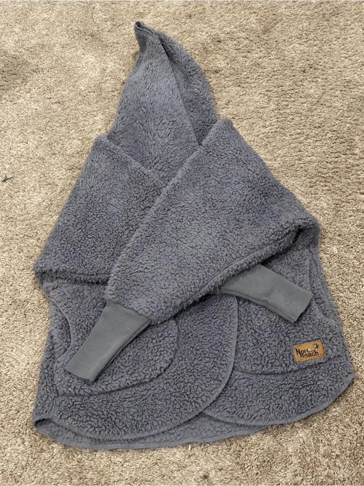 Other Nordic Beach Grey Kitten Plush Hooded Jacket Size ONE SIZE - 2 Thumbnail