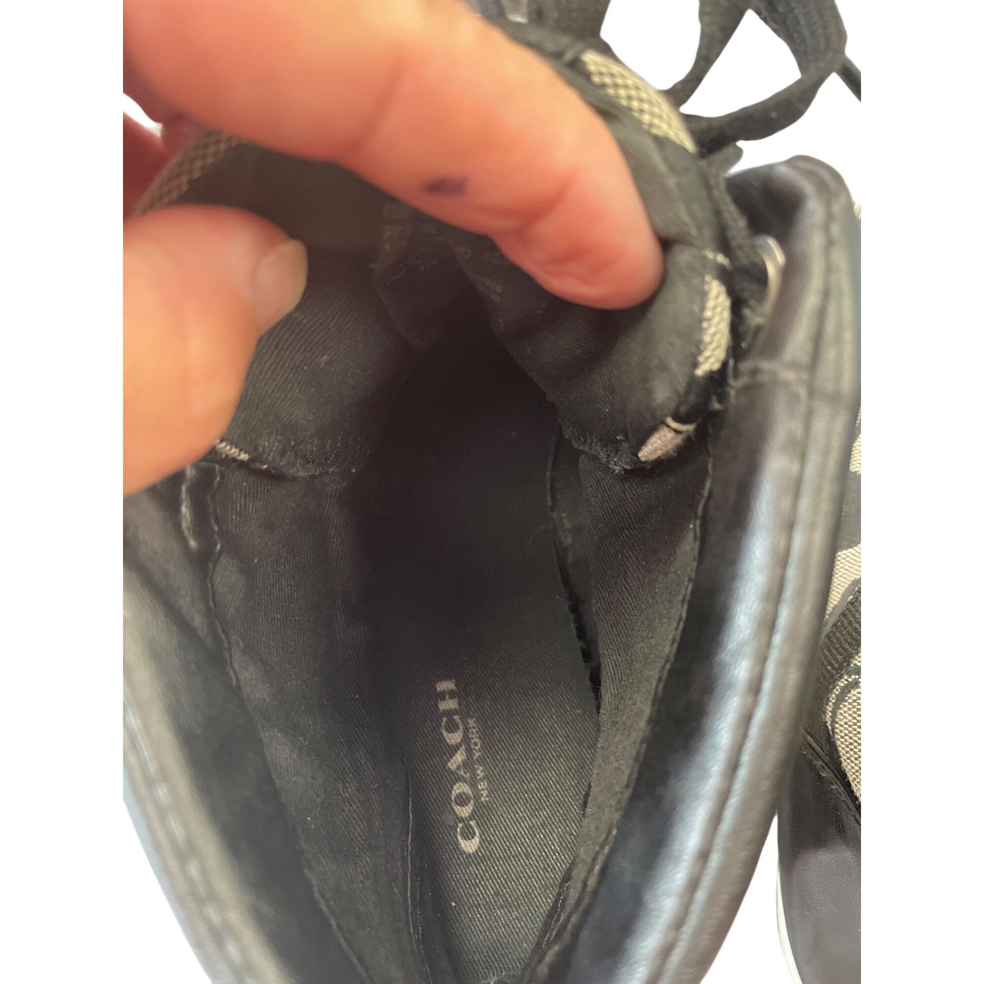 Coach Coach Freesia Woman's Black Grey Signature HighTop Sneakers Size US 8.5 / IT 38.5 - 8 Thumbnail