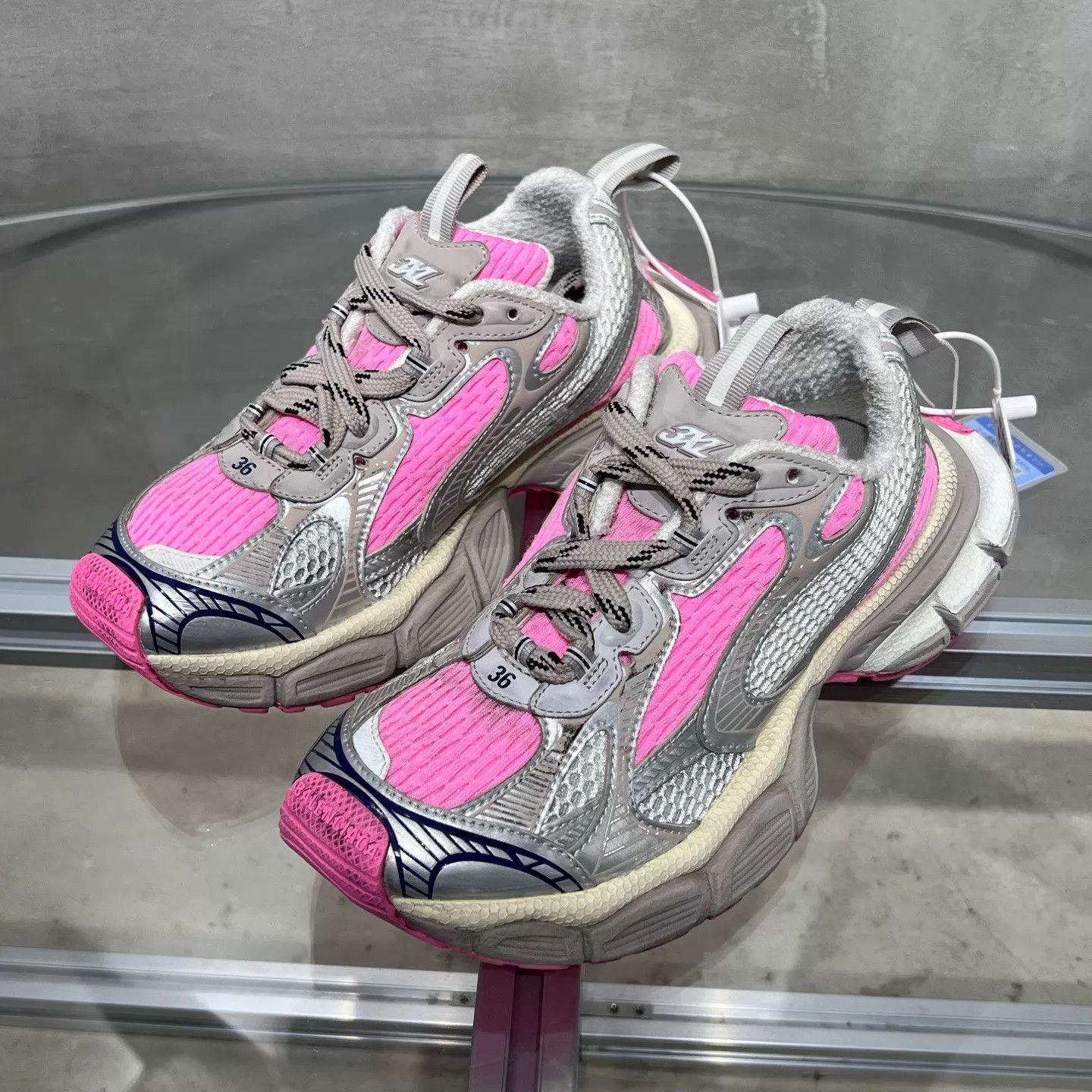 Balenciaga BLCG women's dad sneaker silver pink 36 Size US 6 / IT 36 - 2 Thumbnail
