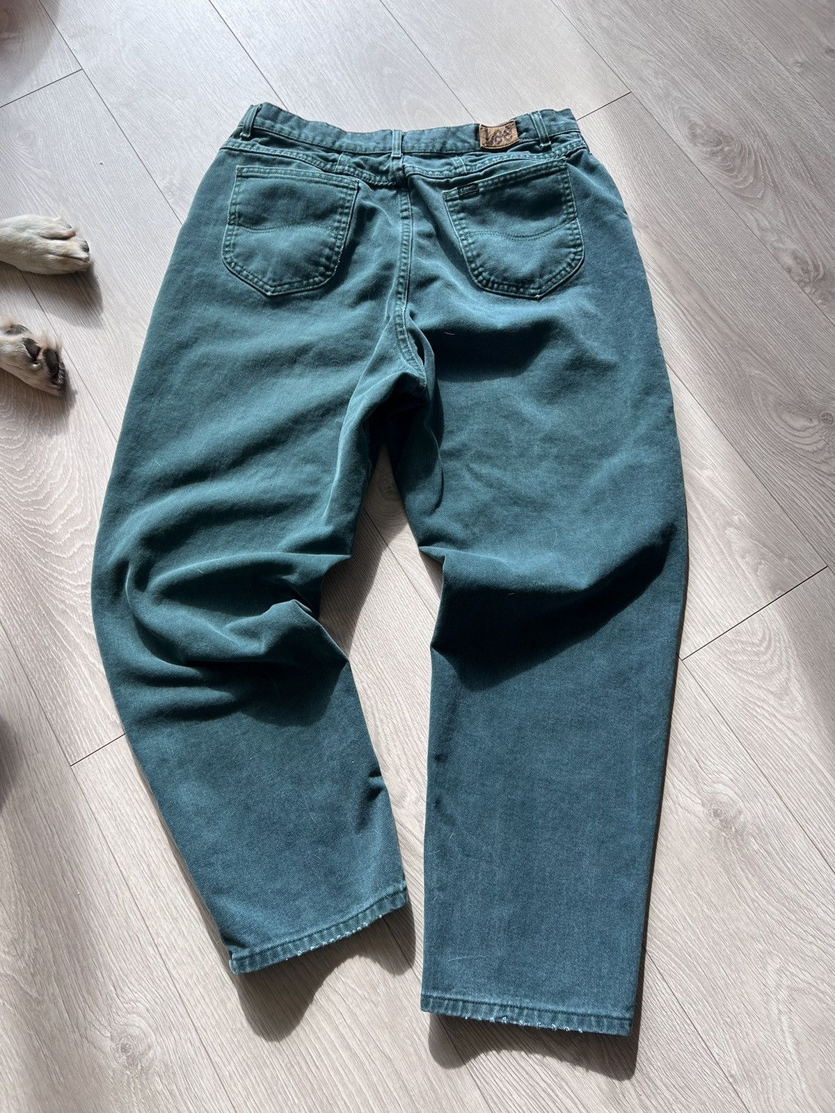 Lee × Vintage Vintage 80s Lee Denim Jeans Forest Green Made In USA 36 x 29 Size US 36 / EU 52 - 1 Thumbnail