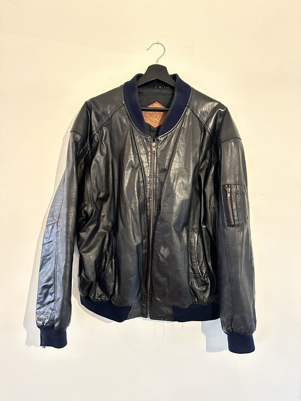 Vintage Leather Bomber Size US XL / EU 56 / 4 - 1 Thumbnail