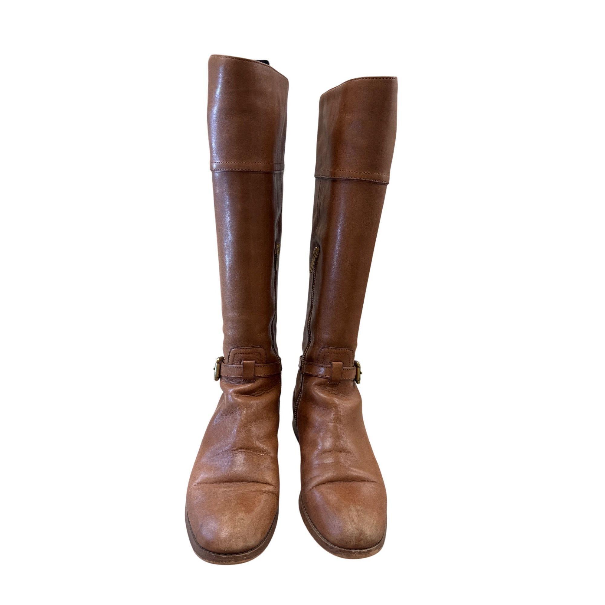 Coach Coach Womens Brown Leather Riding Boots Size 8B SKU 7412 Size US 8 / IT 38 - 9 Thumbnail