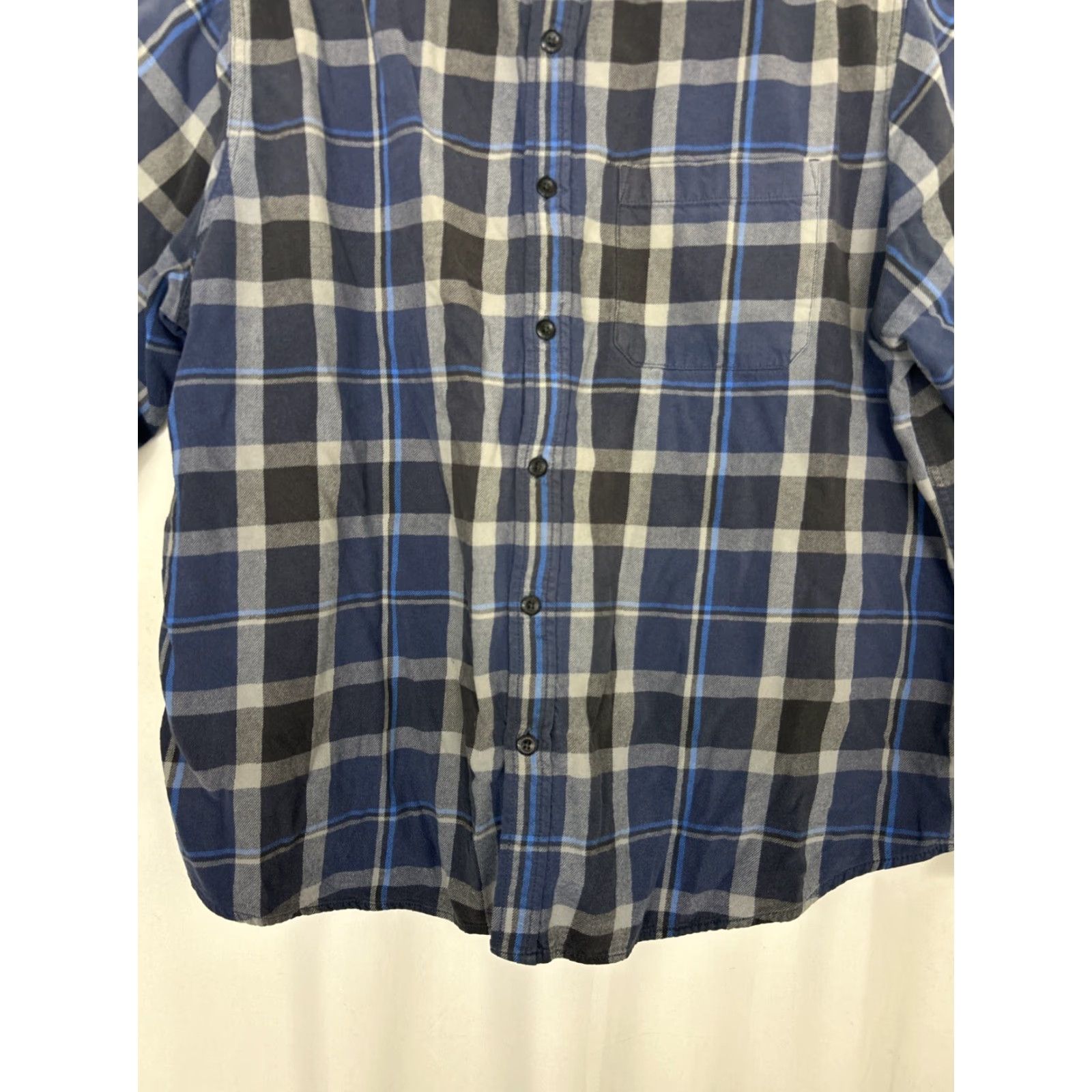 Eddie Bauer Eddie Bauer Shirt Mens 2XL Long Sleeve Button-Up Flannel Blue Plaid Cotton N/A Hole Size US XXL / EU 58 / 5 - 5 Thumbnail