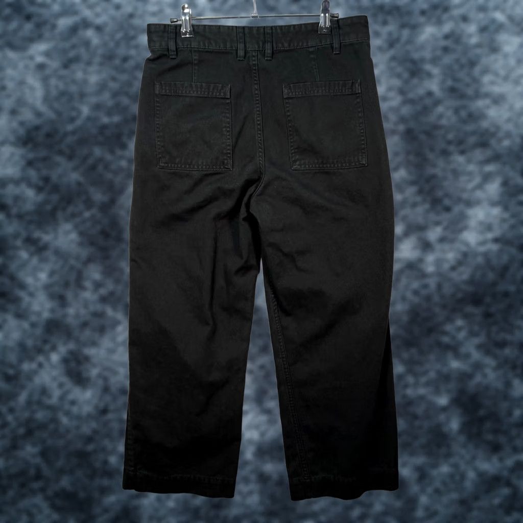 Kotn Kotn Mens Size 30 x 25 Black Pleated Cotton Chino Straight Leg Pants Size US 30 / EU 46 - 1 Thumbnail