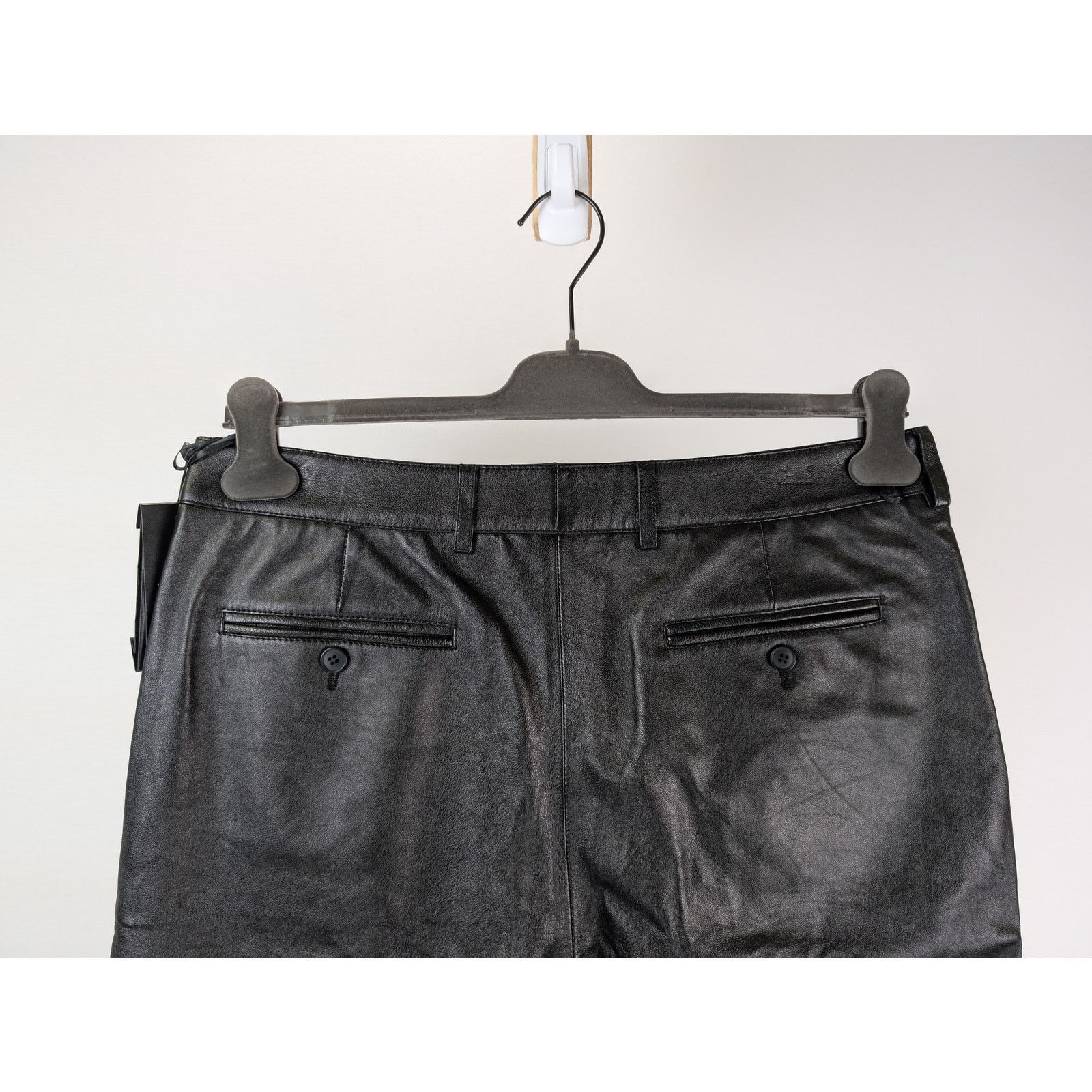 Saint Laurent Paris o1rshd1 Leather Bermuda Shorts in Black Size US 34 / EU 50 - 10 Thumbnail