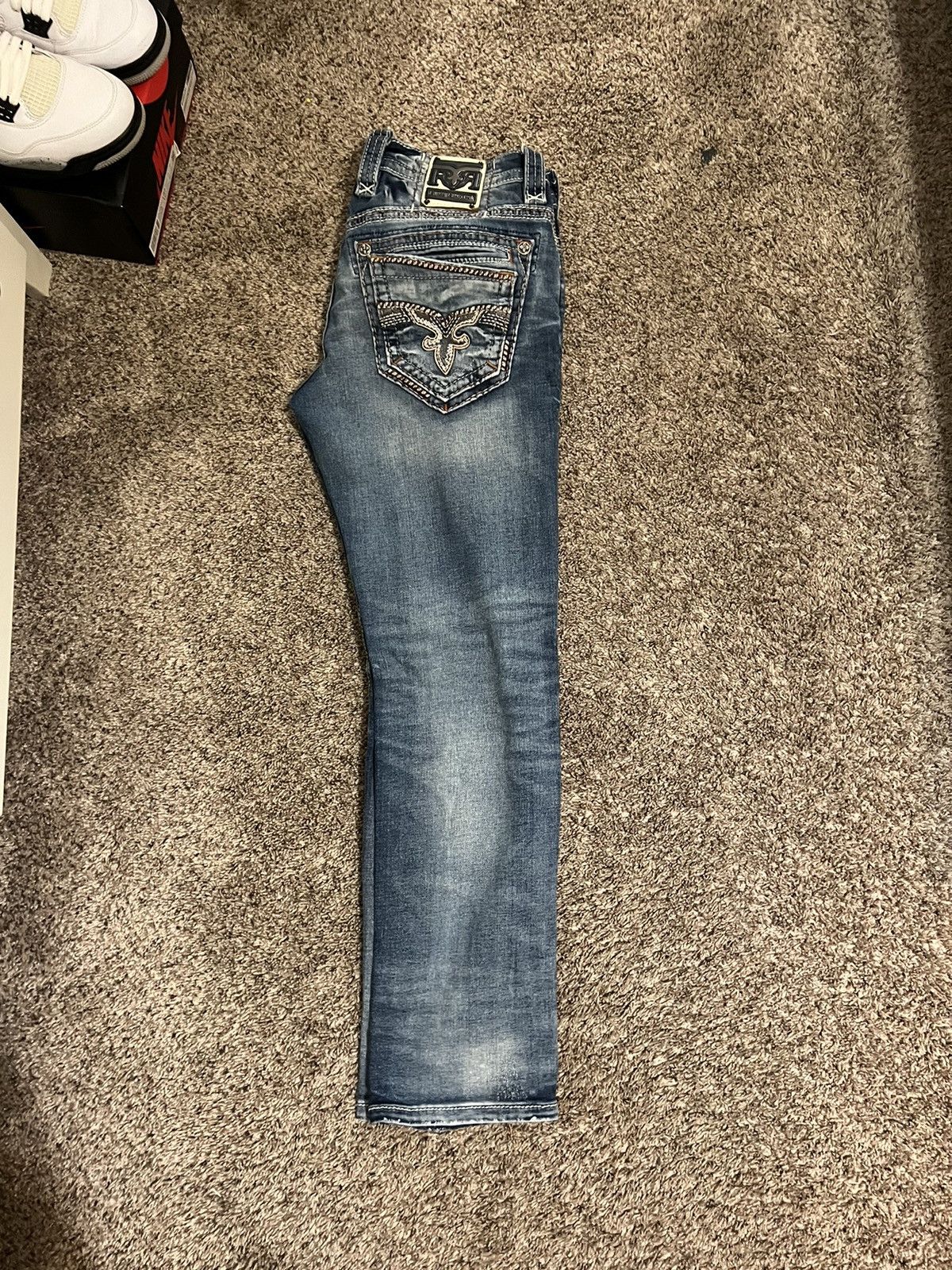 Rock Revival Rock Revival "Shimon" Slim Straight Jeans Size US 33 - 2 Thumbnail
