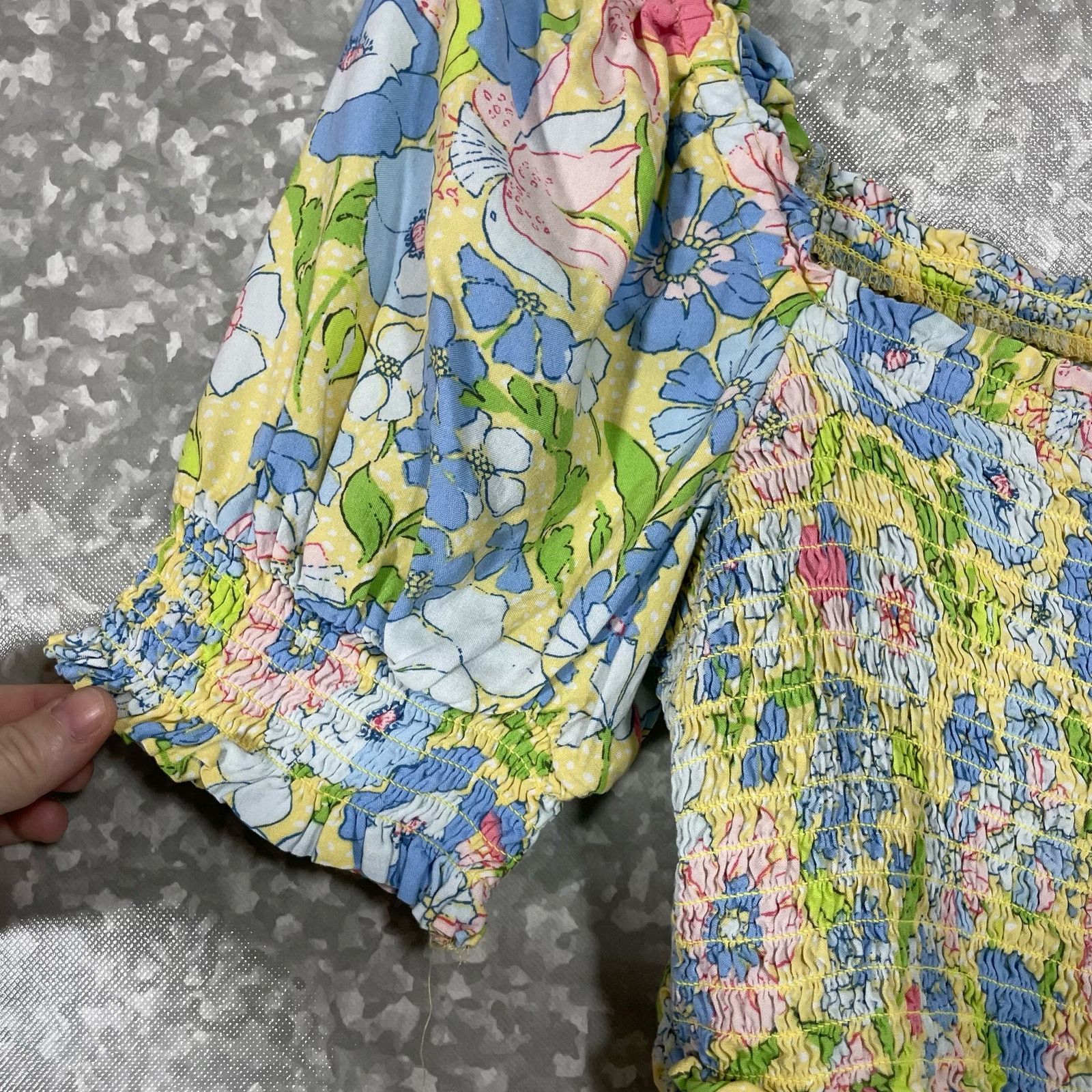 Bar III Bar III Floral Coquette Off The Shoulder Crop Top - Size XL Size XL / US 12-14 / IT 48-50 - 5 Thumbnail