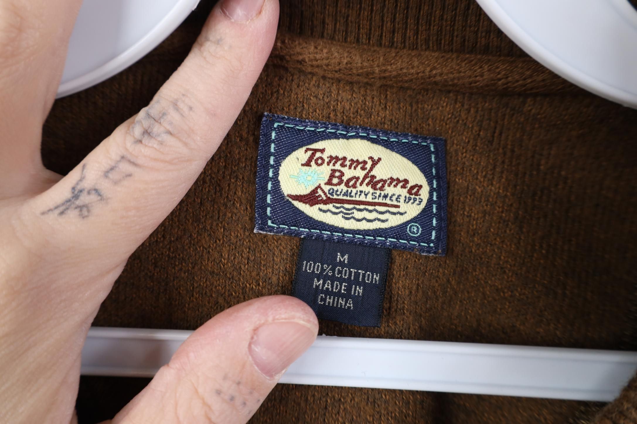 Tommy Bahama Vintage Tommy Bahama Knit V-Neck Sweater Heather Brown Size US M / EU 48-50 / 2 - 4 Thumbnail