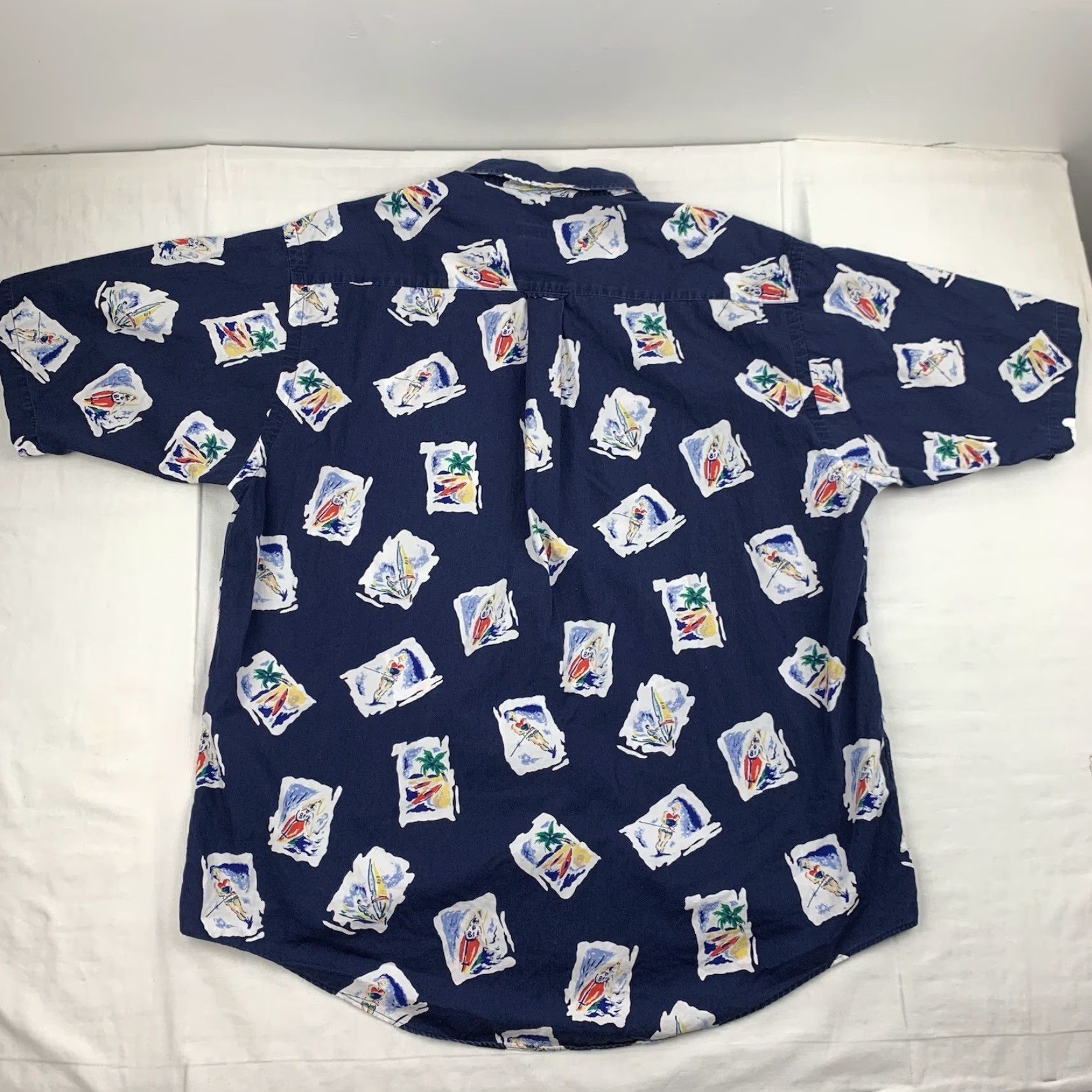 Nautica VINTAGE Nautica Button-Up Shirt Adult Large Blue Sailing Collar 90s Formal USA Size US L / EU 52-54 / 3 - 8 Thumbnail