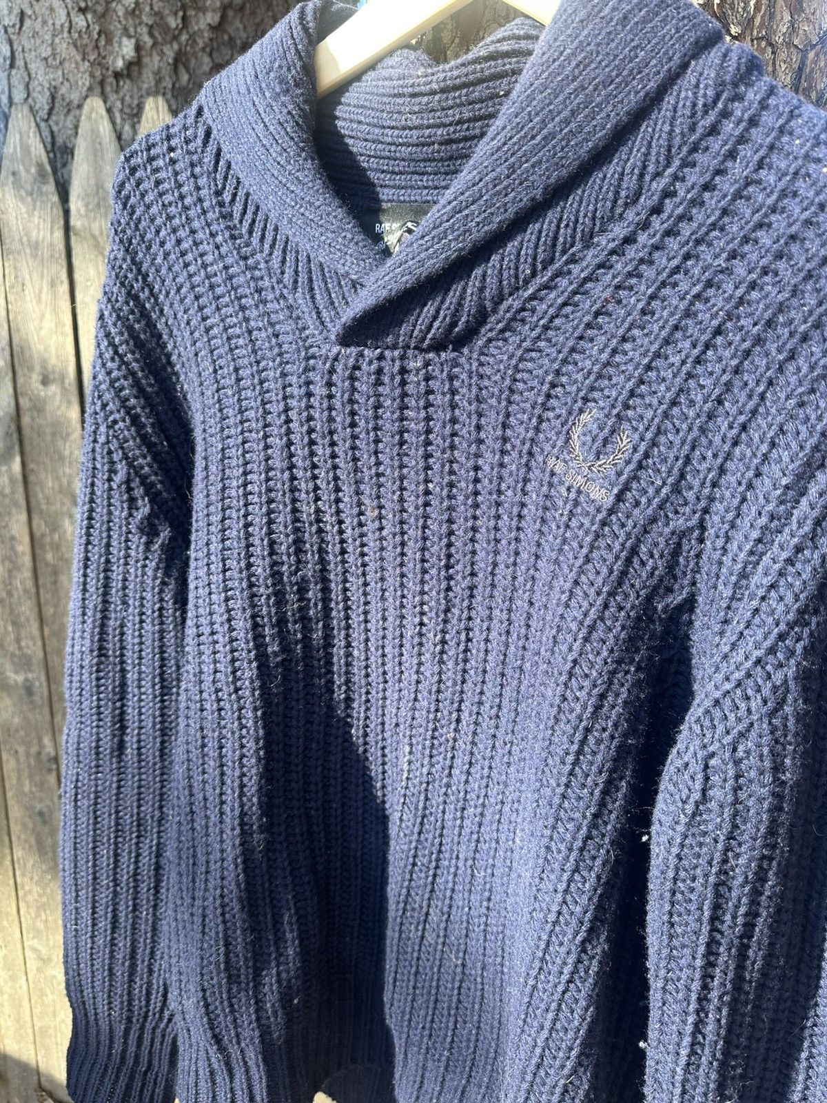 Fred Perry × Raf Simons Raf Simons x Fred Perry wool shawl neck knitwear Size US M / EU 48-50 / 2 - 5 Thumbnail