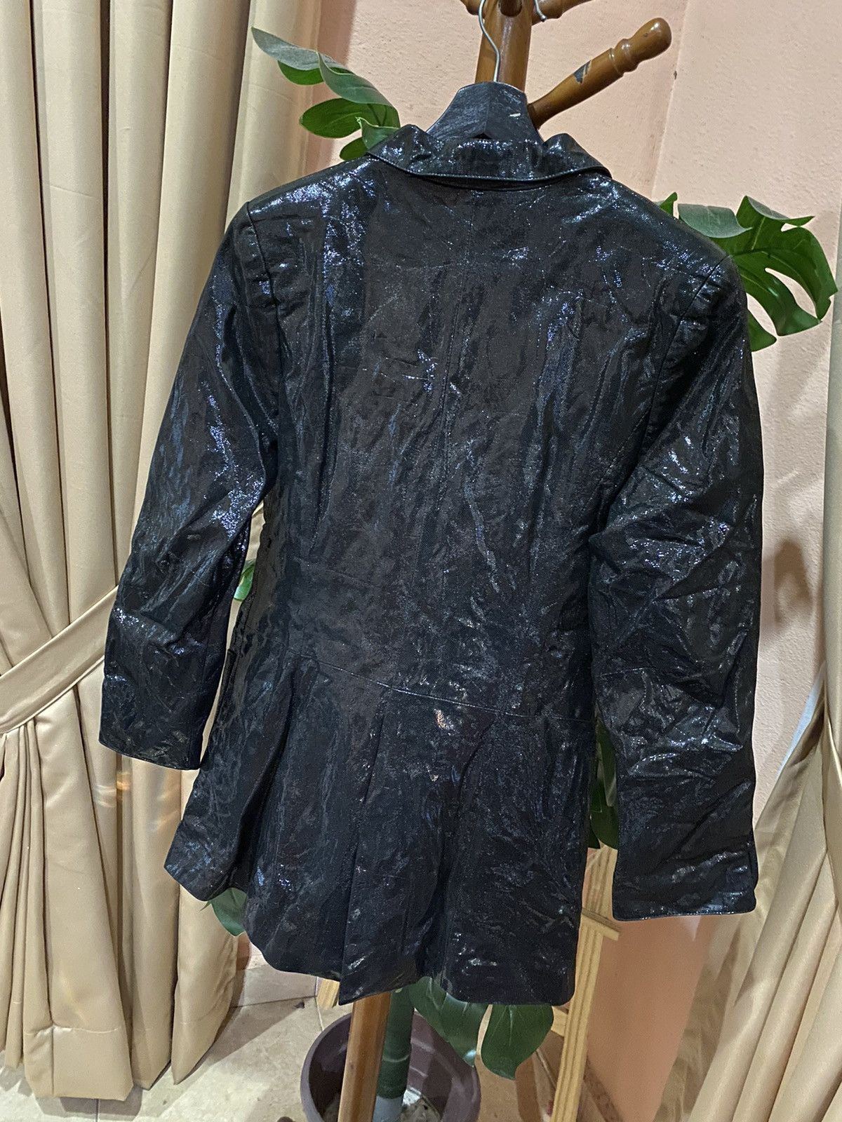 Japanese Brand Rare Megumi Nō Black Sequin Blazer – Vintage French Lambskin Size M / US 6-8 / IT 42-44 - 6 Thumbnail