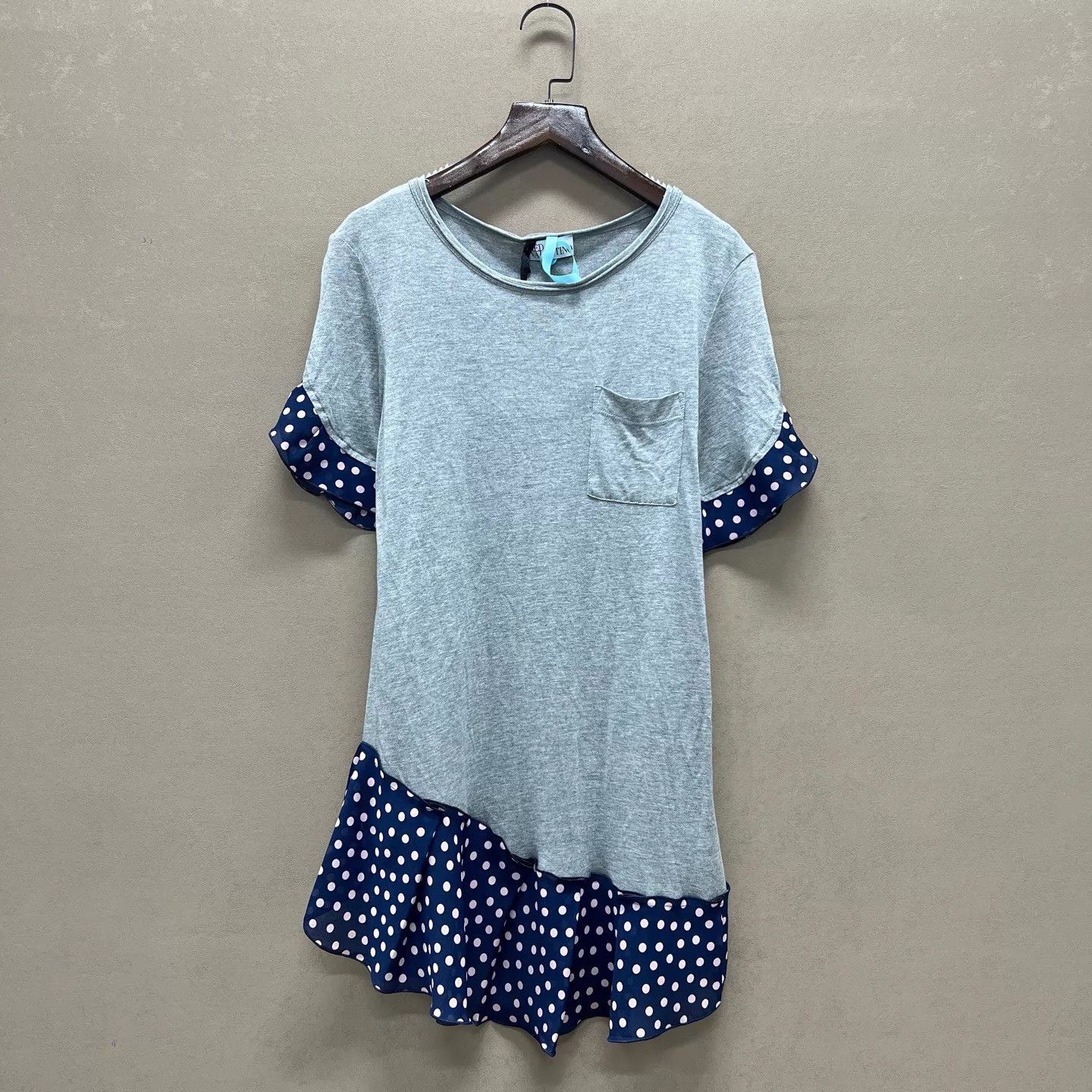 Valentino VALENTINO nwt gray colorblocked polka dot women's M dress Size M / US 6-8 / IT 42-44 - 1 Thumbnail