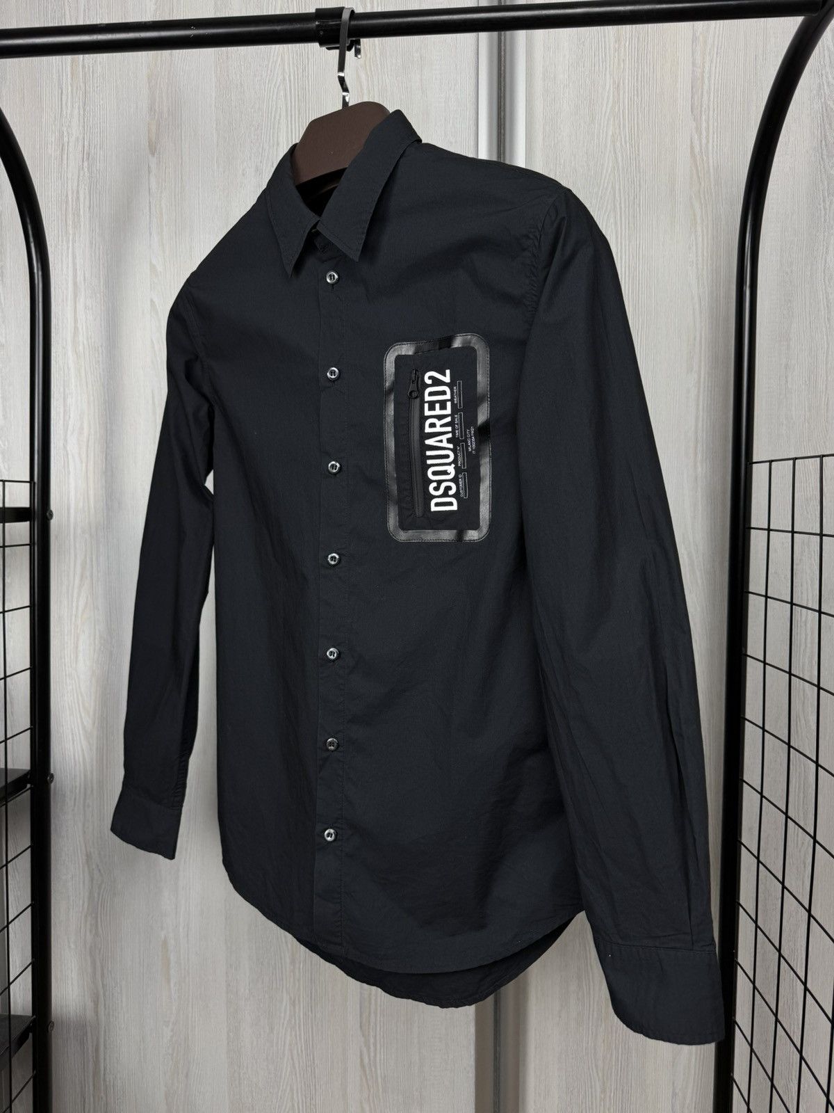 Dsquared2 Dsquared2 Black Junior big logo zip pocket shirt size 14Y Size US XS / EU 42 / 0 - 6 Thumbnail