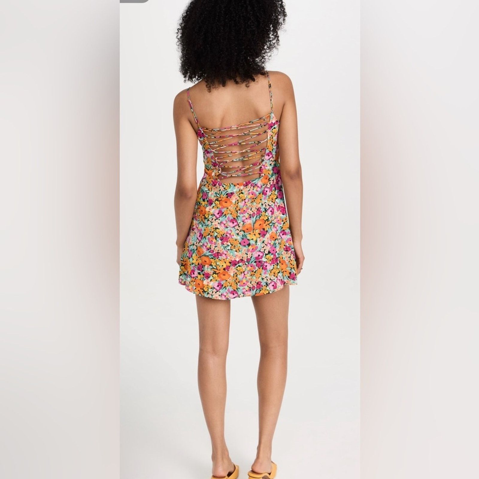 For Love & Lemons NWT For Love and Lemons $198 Floral Spaghetti Strap Dress XS Size XS / US 0-2 / IT 36-38 - 2 Thumbnail