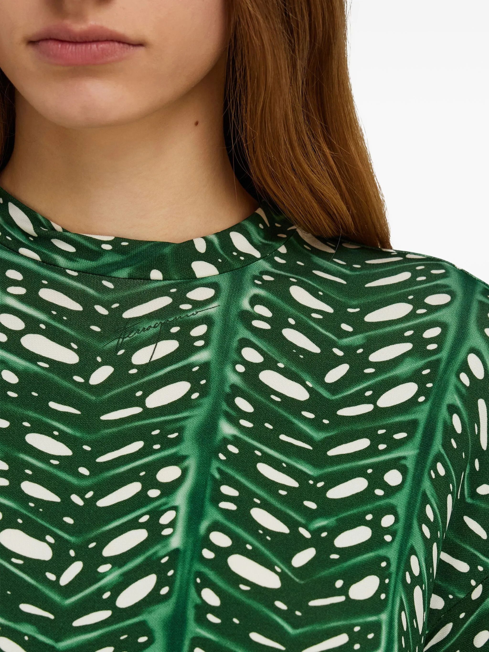 Salvatore Ferragamo o1s1rm0426 Mini Dress in Green Size XS / US 0-2 / IT 36-38 - 4 Thumbnail