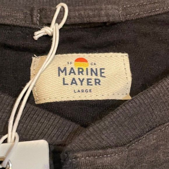 Marine Layer NWT MARINE LAYER LONG SLEEVE DK HENLEY FADED BLACK T-SHIRT L Size US L / EU 52-54 / 3 - 4 Thumbnail