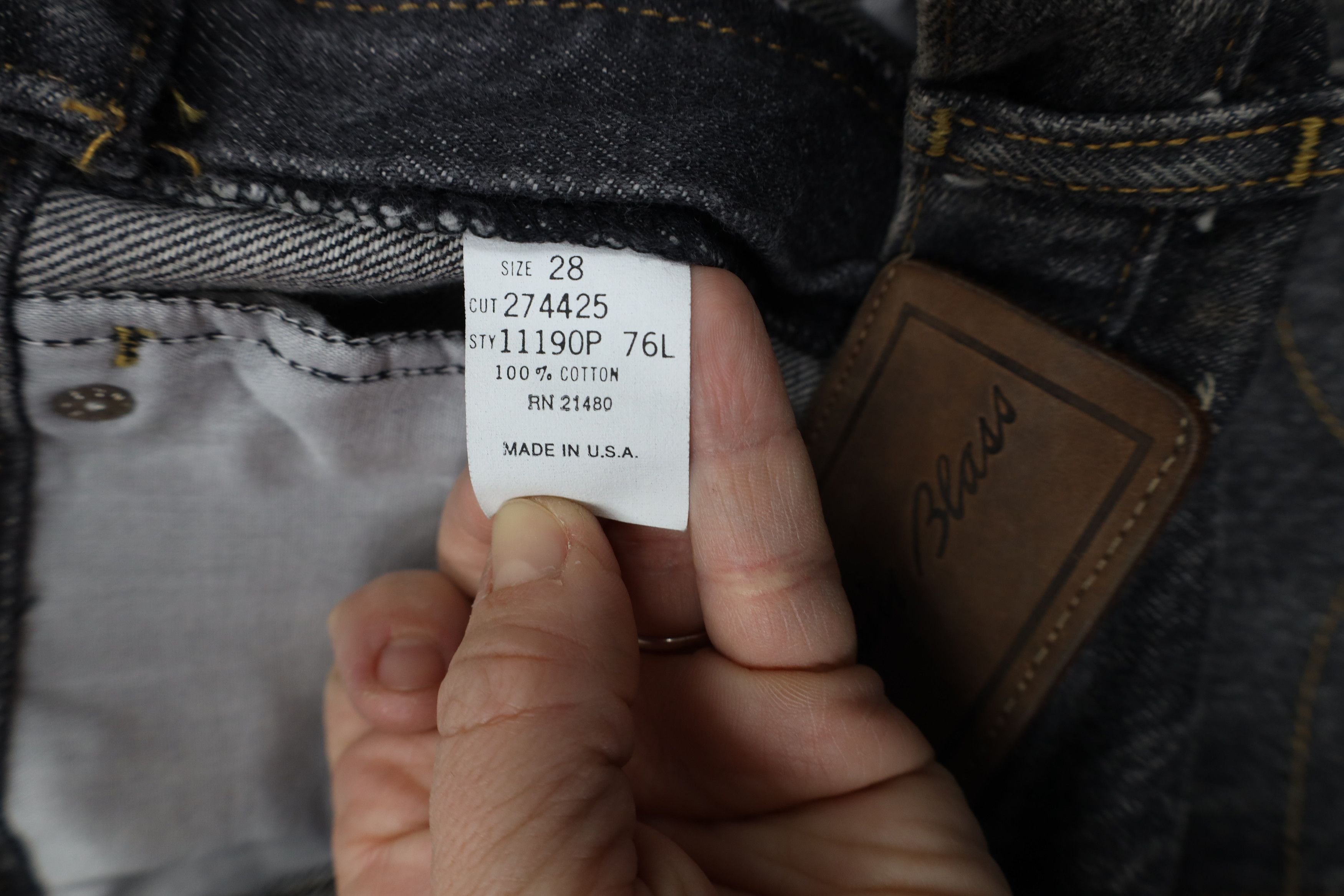 Vintage Deadstock Vintage 90s Streetwear Straight Leg Jeans USA Size 28" / US 6 / IT 42 - 6 Thumbnail