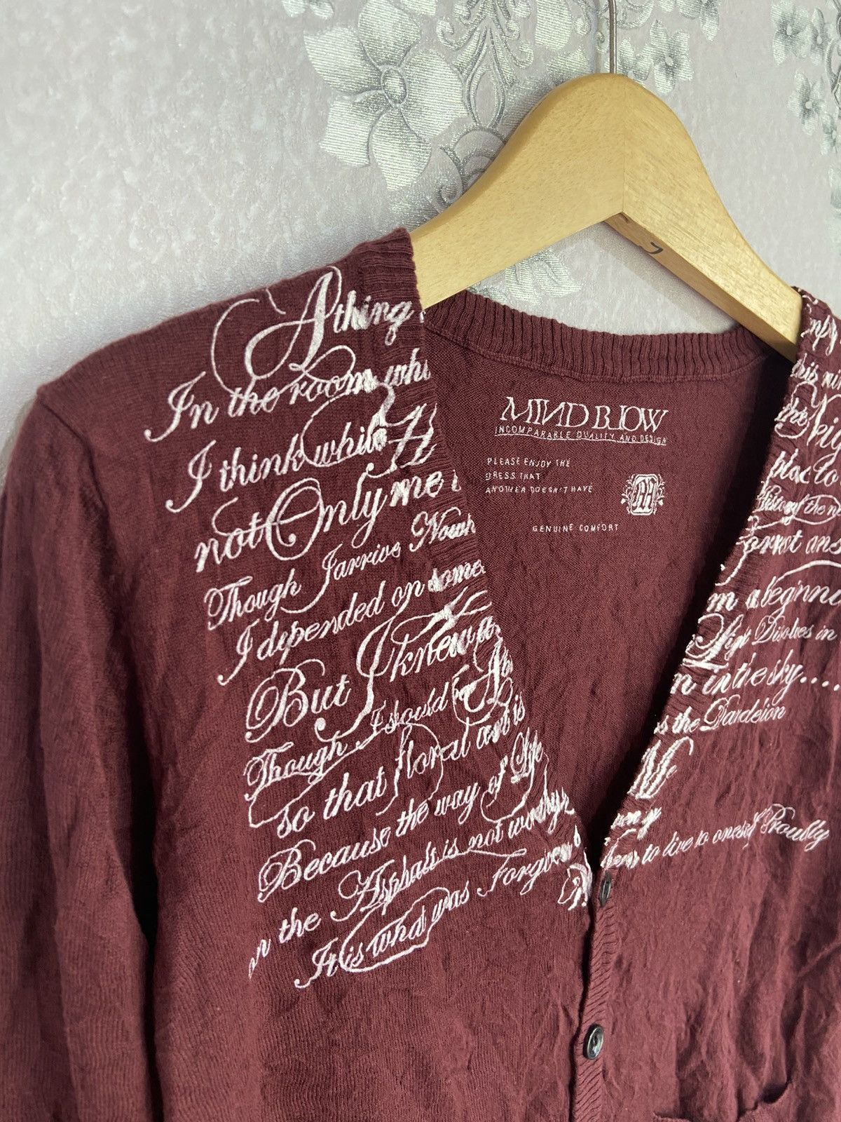 If Six Was Nine × Japanese Brand × Le Grande Bleu (L.G.B.) MINDBLOW Poem Cardigan Size US M / EU 48-50 / 2 - 2 Thumbnail
