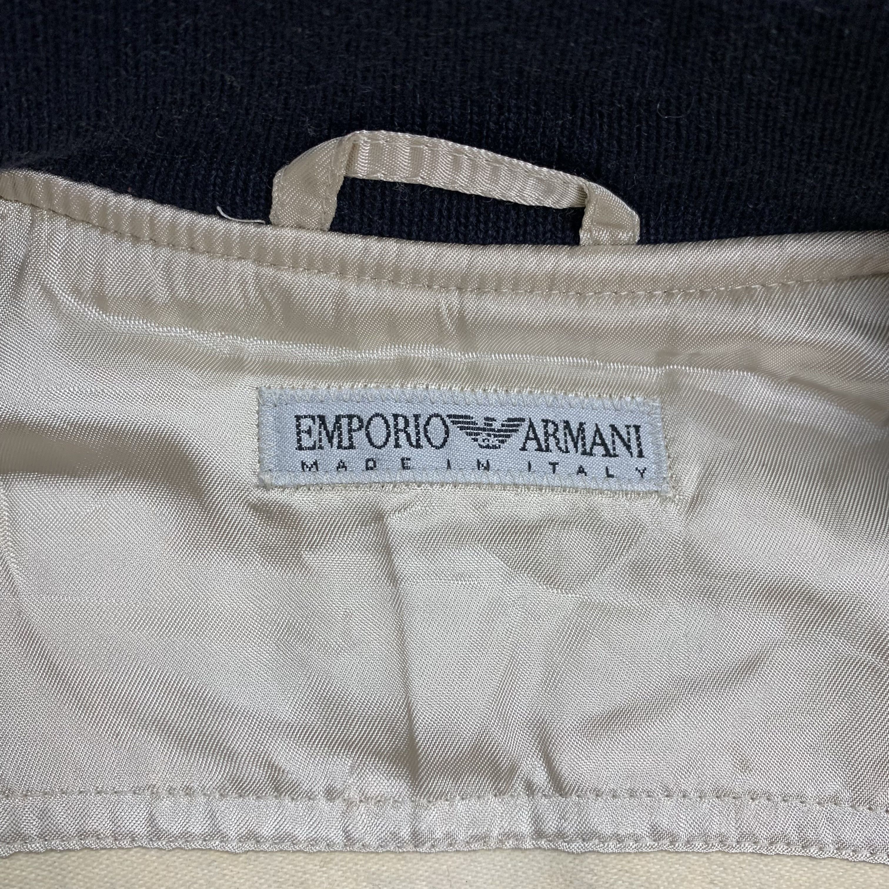 Emporio Armani Vintage Emporio Armani Wool Bomber Jacket Size US M / EU 48-50 / 2 - 6 Thumbnail