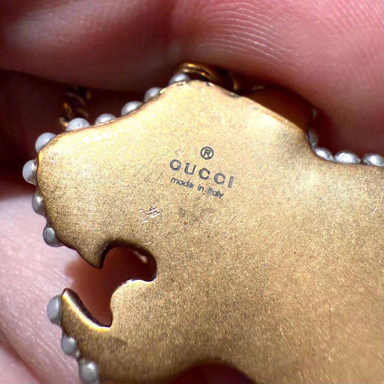 Gucci Gucci Crystal Embellished Black Panther Gold Necklace Size ONE SIZE - 8 Thumbnail