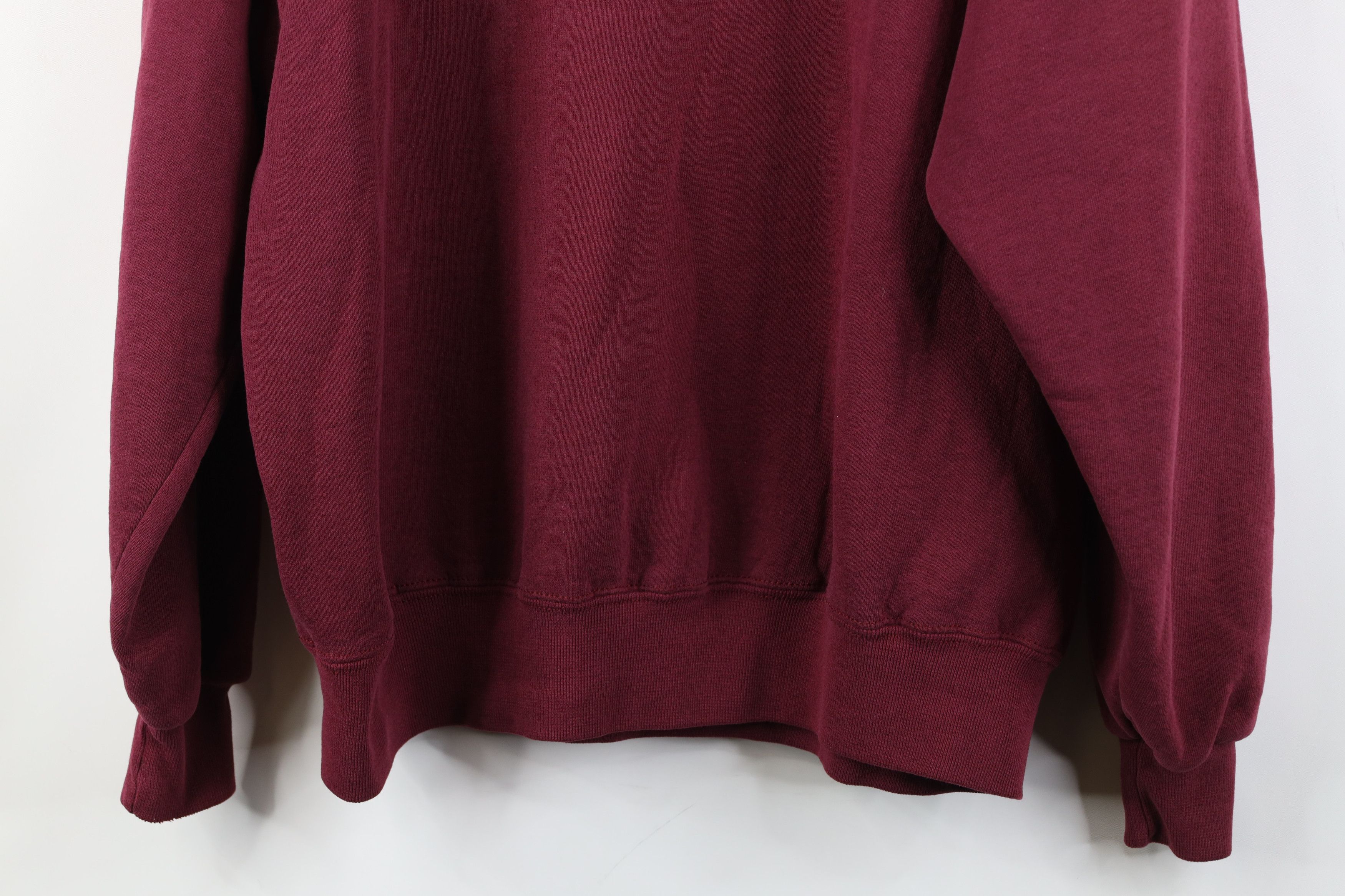 Vintage Vintage 90s Bike Blank Crewneck Sweatshirt Burgundy Red USA Size US L / EU 52-54 / 3 - 12 Thumbnail