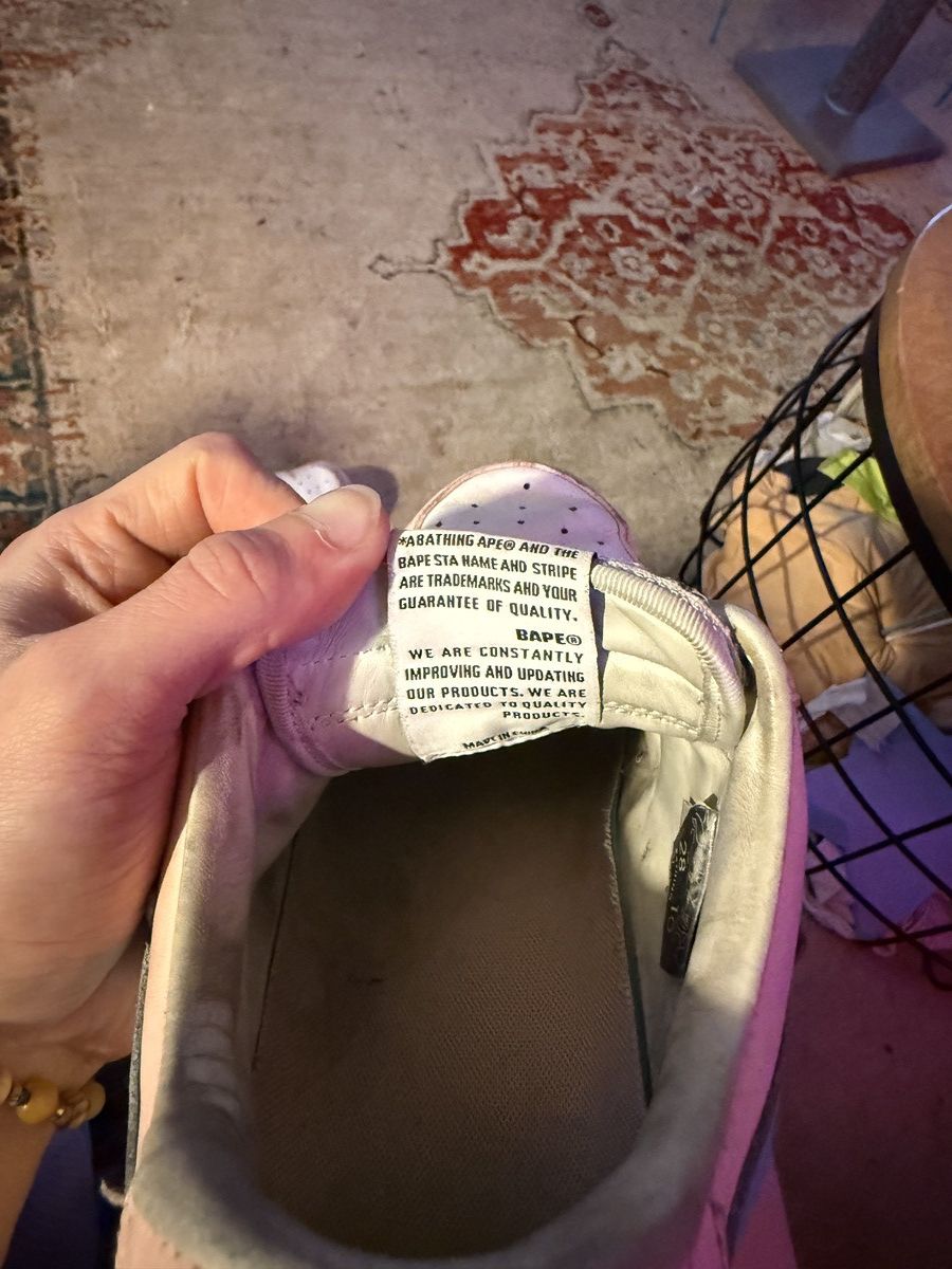 Bape Pink Pastel Bapestas Size US 10 / EU 43 - 5 Thumbnail