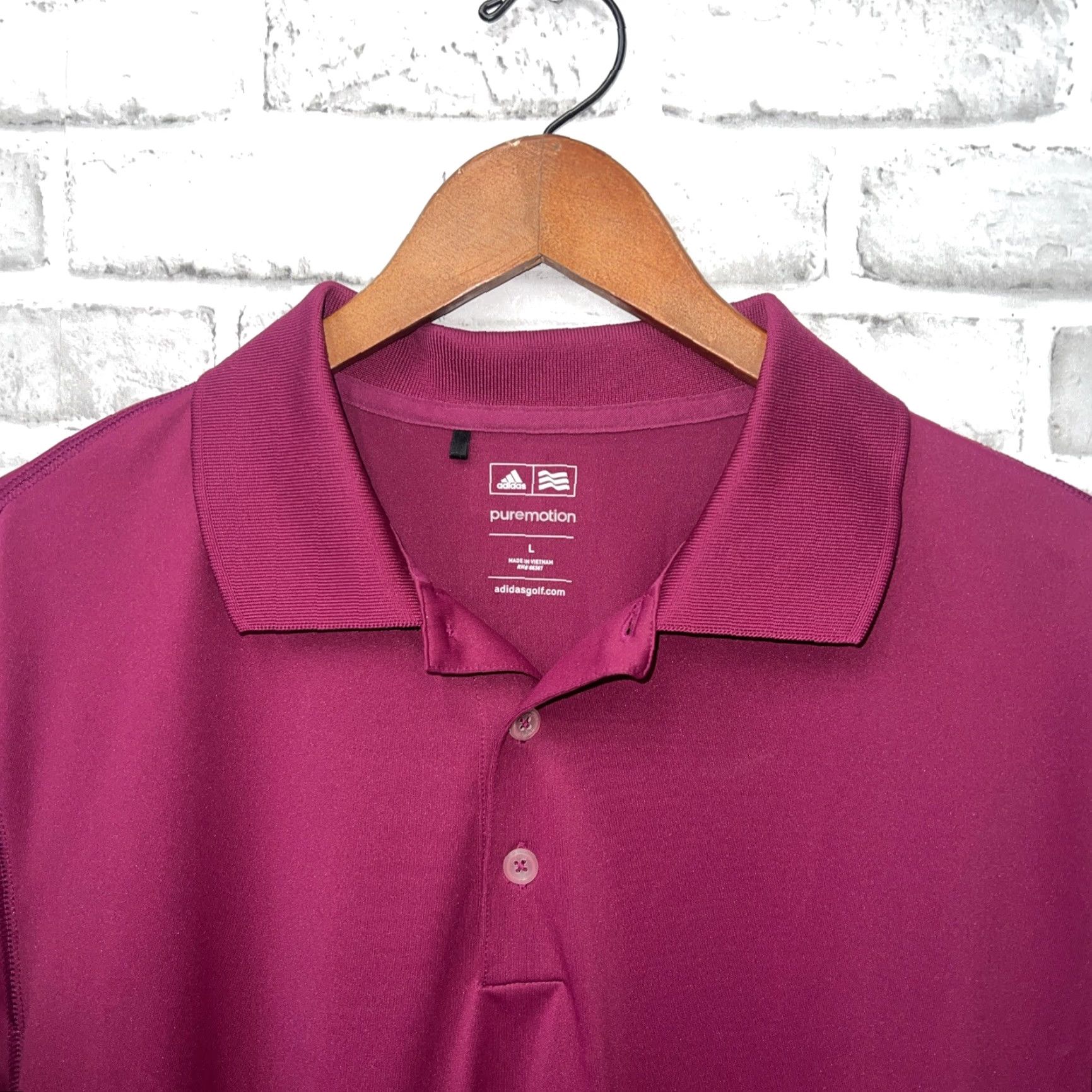 Adidas Adidas Polo Shirt Mens L Purple Pure Motion Shirt Size US L / EU 52-54 / 3 - 2 Thumbnail