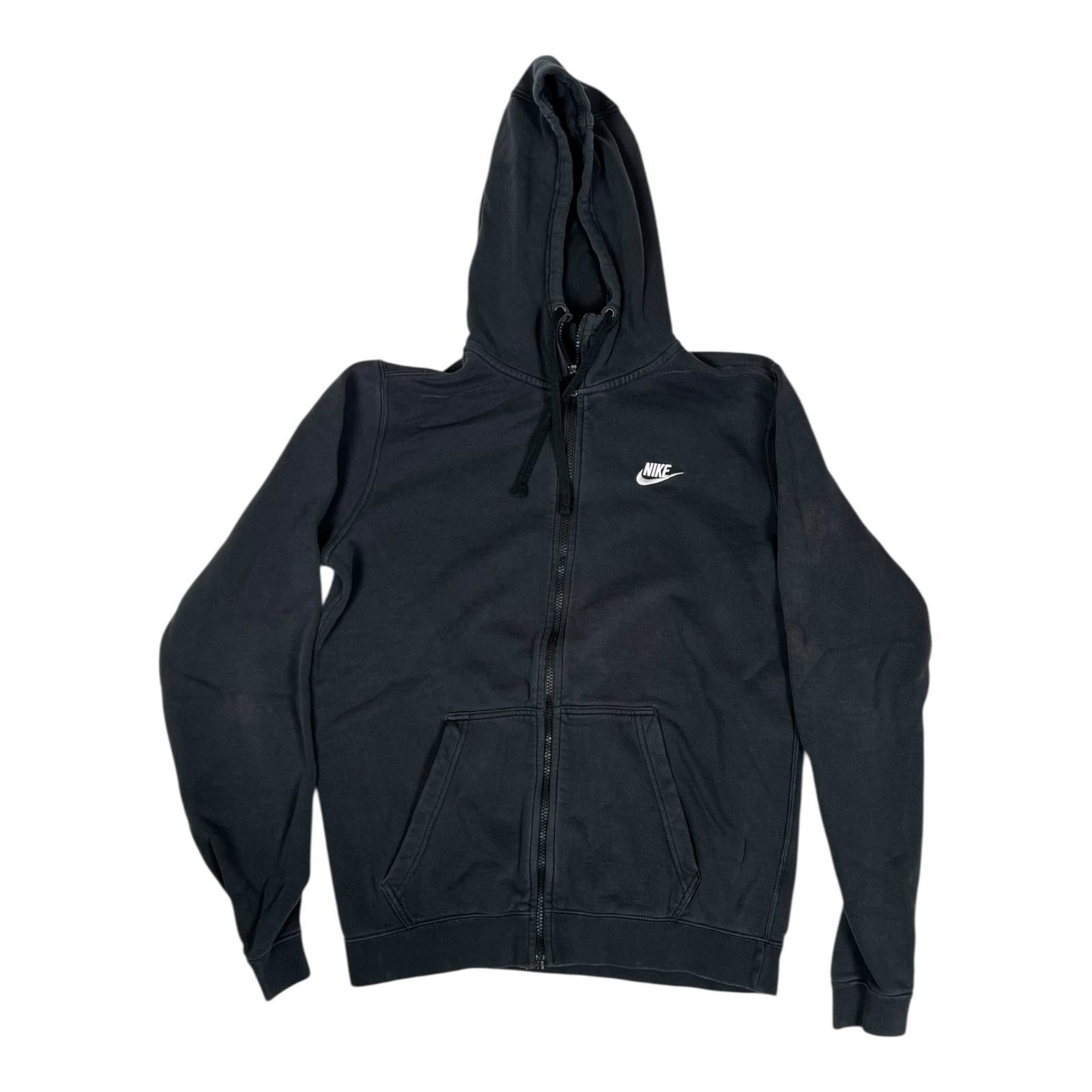 Nike VTG Nike Hoodie Women's M Black Full Zip Fleece Swoosh Logo Size M / US 6-8 / IT 42-44 - 1 Thumbnail