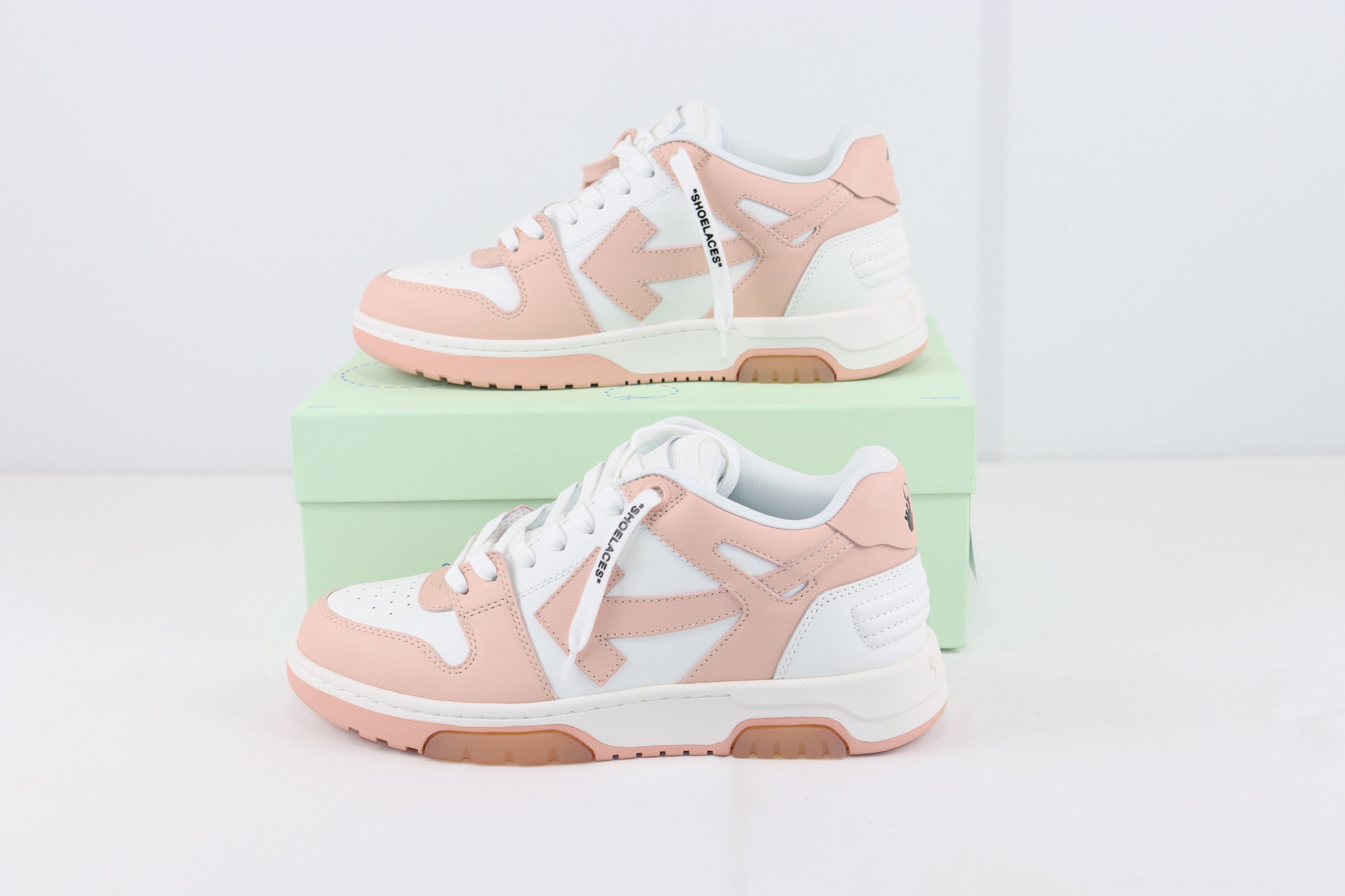 image of Off White O1Rshd1 Out Of Office Sneakers In Powder / White in Powder/White, Women's (Size 11)