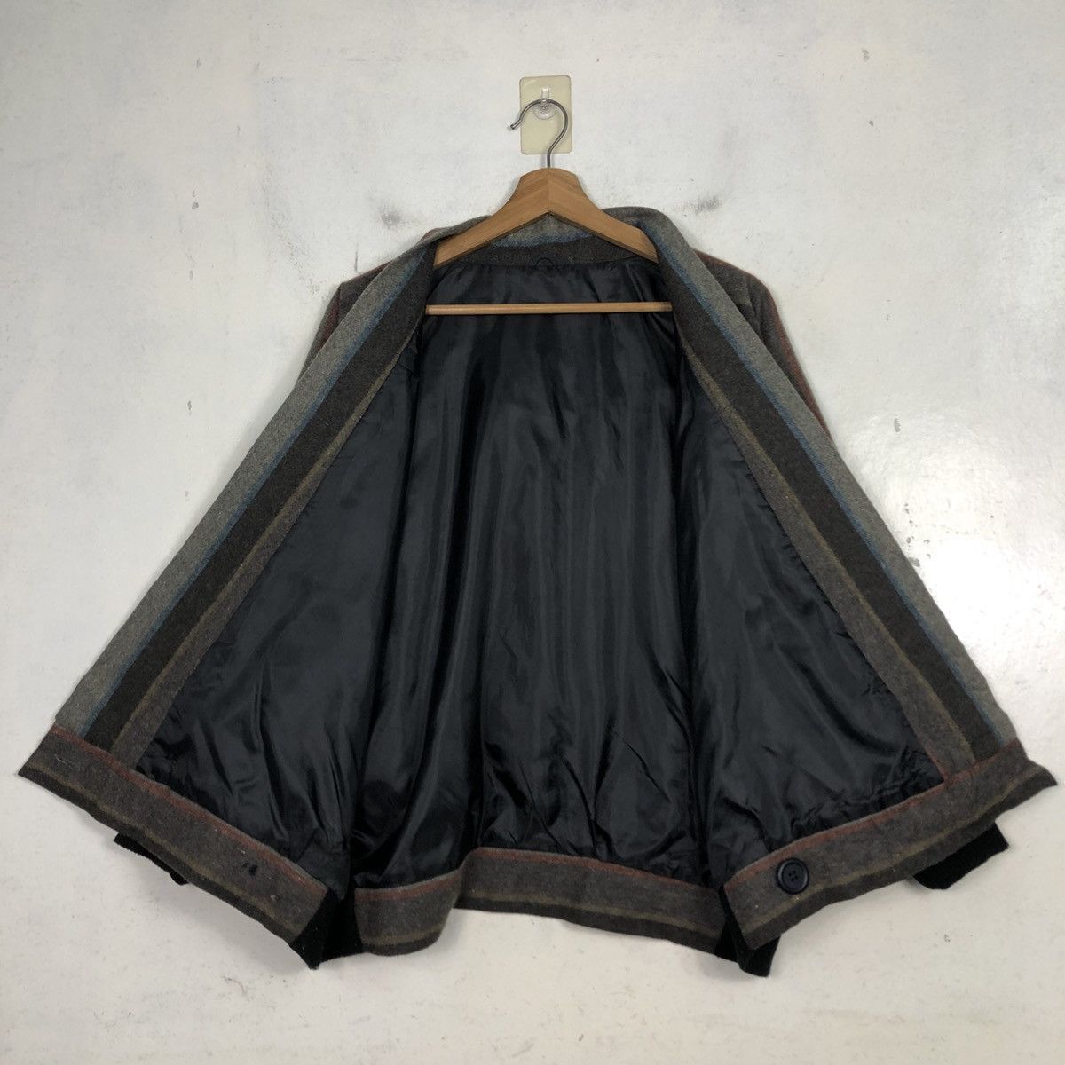 Issey Miyake 💥VINTAGE BOMBER CARDIGAN JACKET STRIPED JAPAN Size US M / EU 48-50 / 2 - 15 Thumbnail