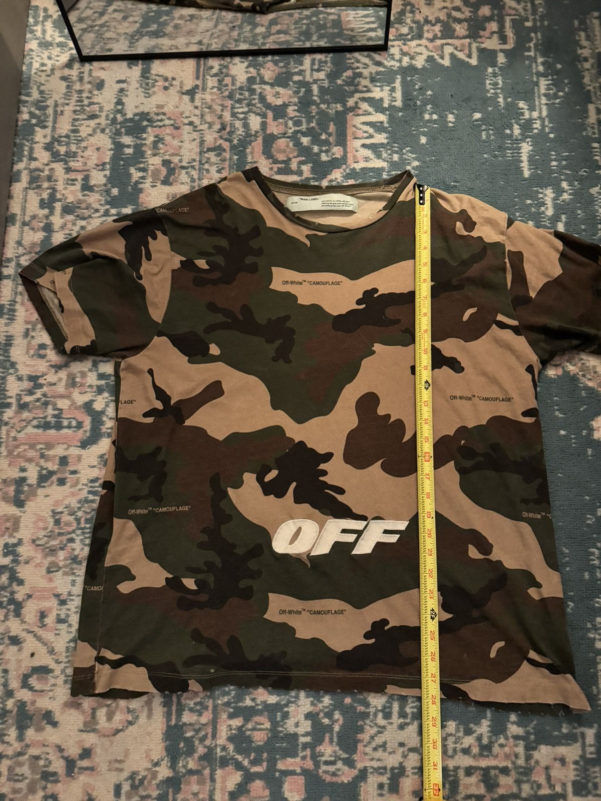 Off-White Off White Camo Oversized Tee Size US S / EU 44-46 / 1 - 2 Thumbnail