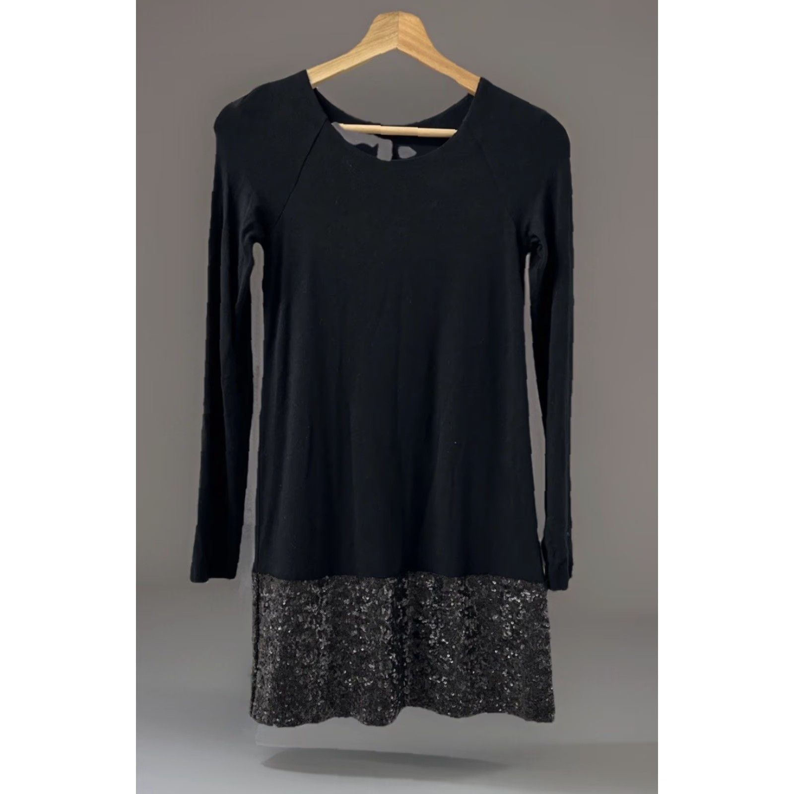 Bailey 44 VINTAGE Women Bailey44 Dressed Stretch Black/Sparkle Accent Contrast Shift Dress Size XS Size XS / US 0-2 / IT 36-38 - 2 Thumbnail