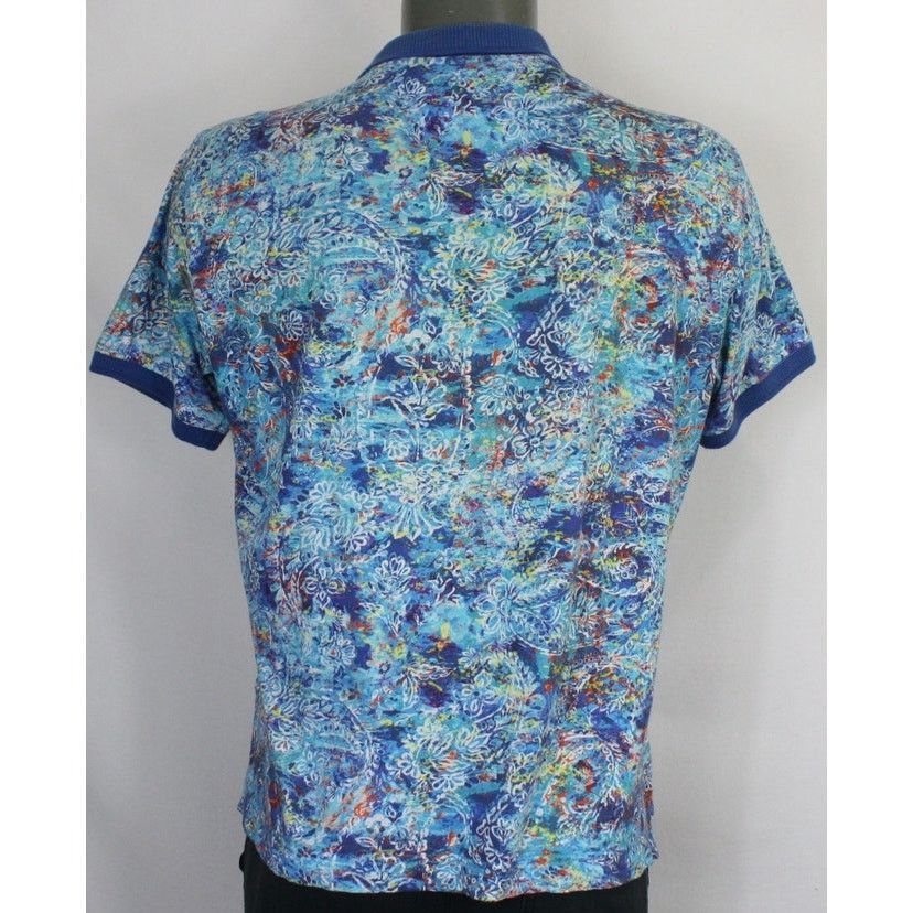Robert Graham Robert Graham Polo Shirt Mens M Blue Abstract Floral Print Size US M / EU 48-50 / 2 - 4 Thumbnail