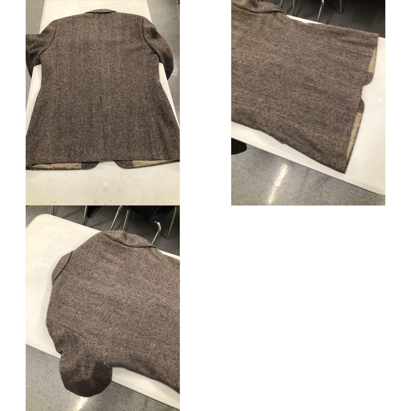 Vintage VINTAGE PalmBeach Sport Coat Jacket Brown & Gray Herringbone Wool Tweed 44 Chest 30 L Long Notch Lapel Two-Button Single-Breasted Mens Regular Classic Size US S / EU 44-46 / 1 - 8 Thumbnail