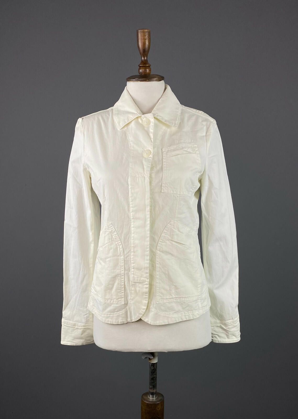 Woolrich Woolen Mills Ladies Woolrich White Cotton Blazer Jacket Size L Size L / US 10 / IT 46 - 1 Thumbnail