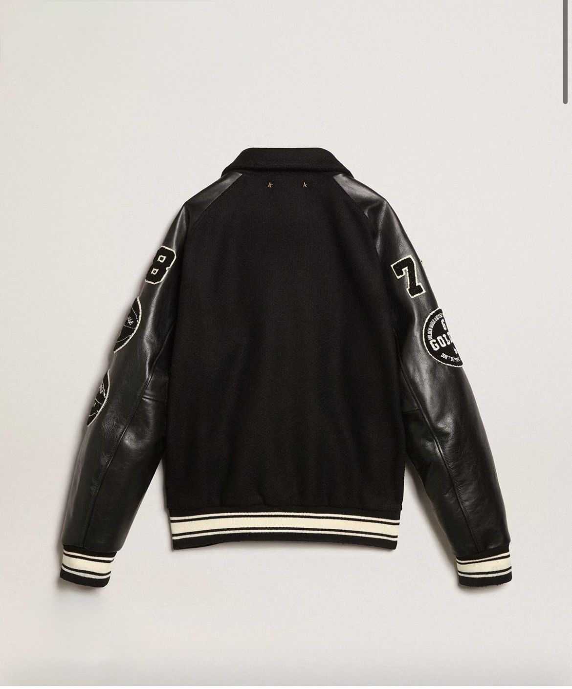 Golden Goose Wool Bomber with patch leather sleeves EU 48 USA 38 Size US M / EU 48-50 / 2 - 6 Thumbnail