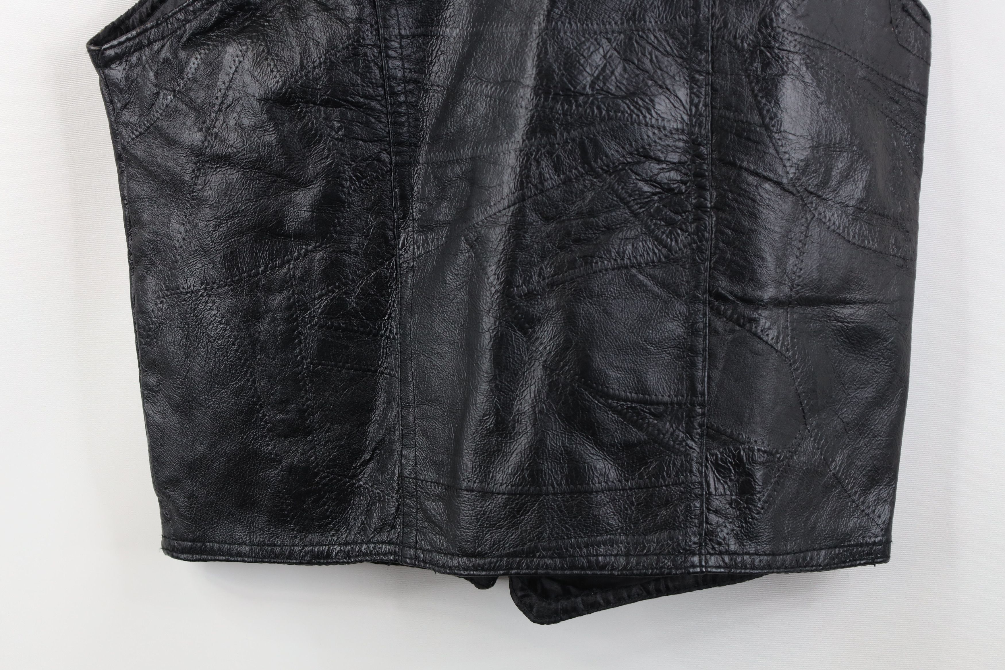 Vintage Vintage 90s Streetwear Patchwork Motorcycle Vest Jacket Size US M / EU 48-50 / 2 - 15 Thumbnail