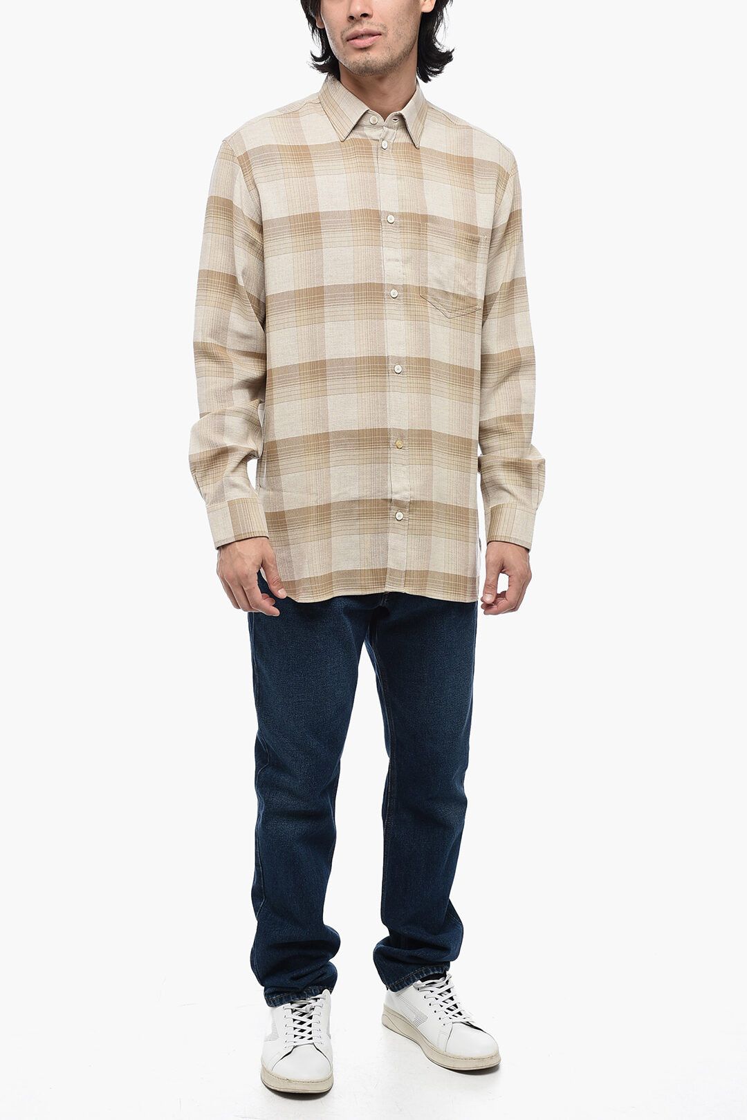 Golden Goose o1y0125 Checked Shirt in Beige Size US L / EU 52-54 / 3 - 4 Thumbnail